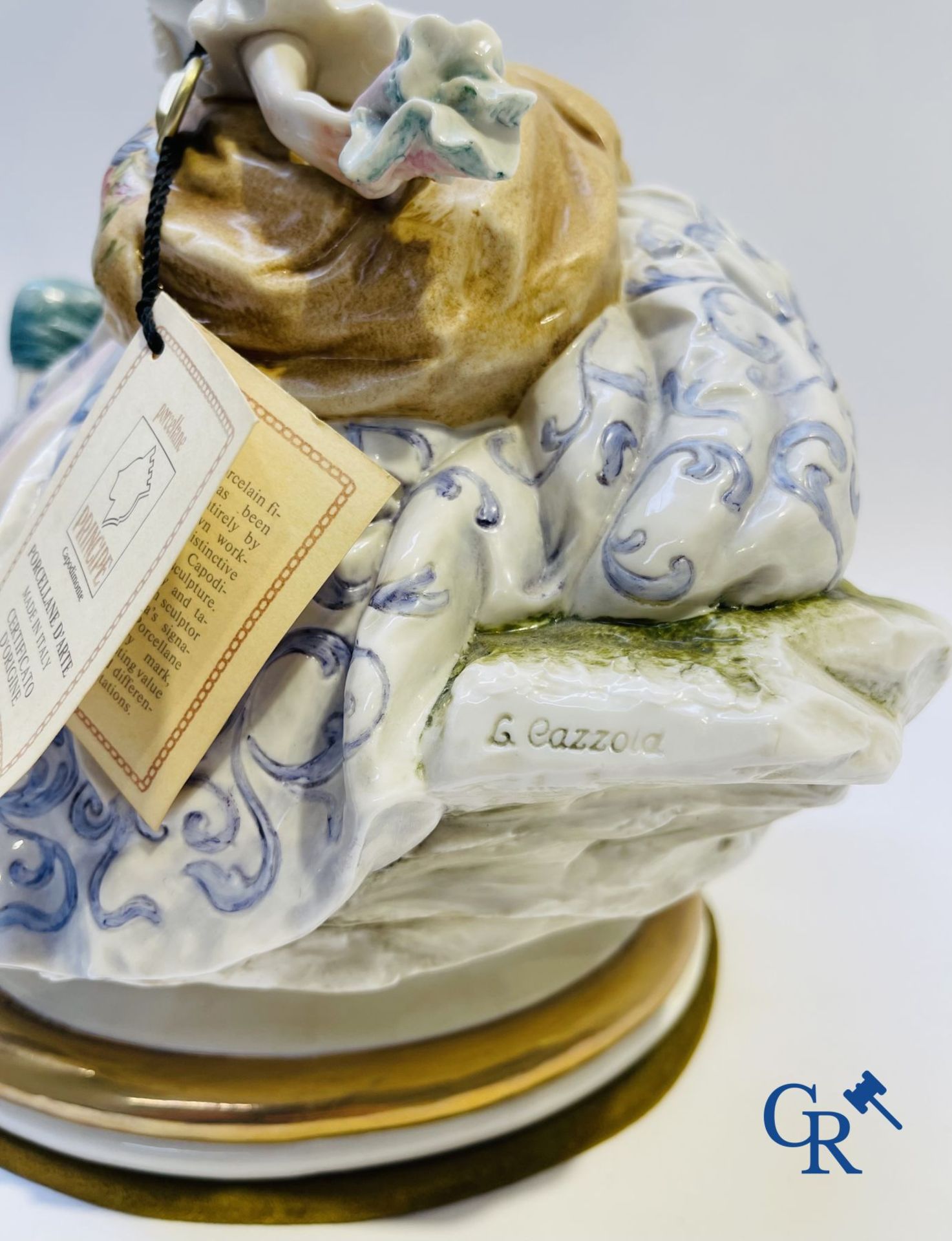 Porcelain: Capodimonte: Exceptional group in Italian porcelain with lace. - Bild 12 aus 12