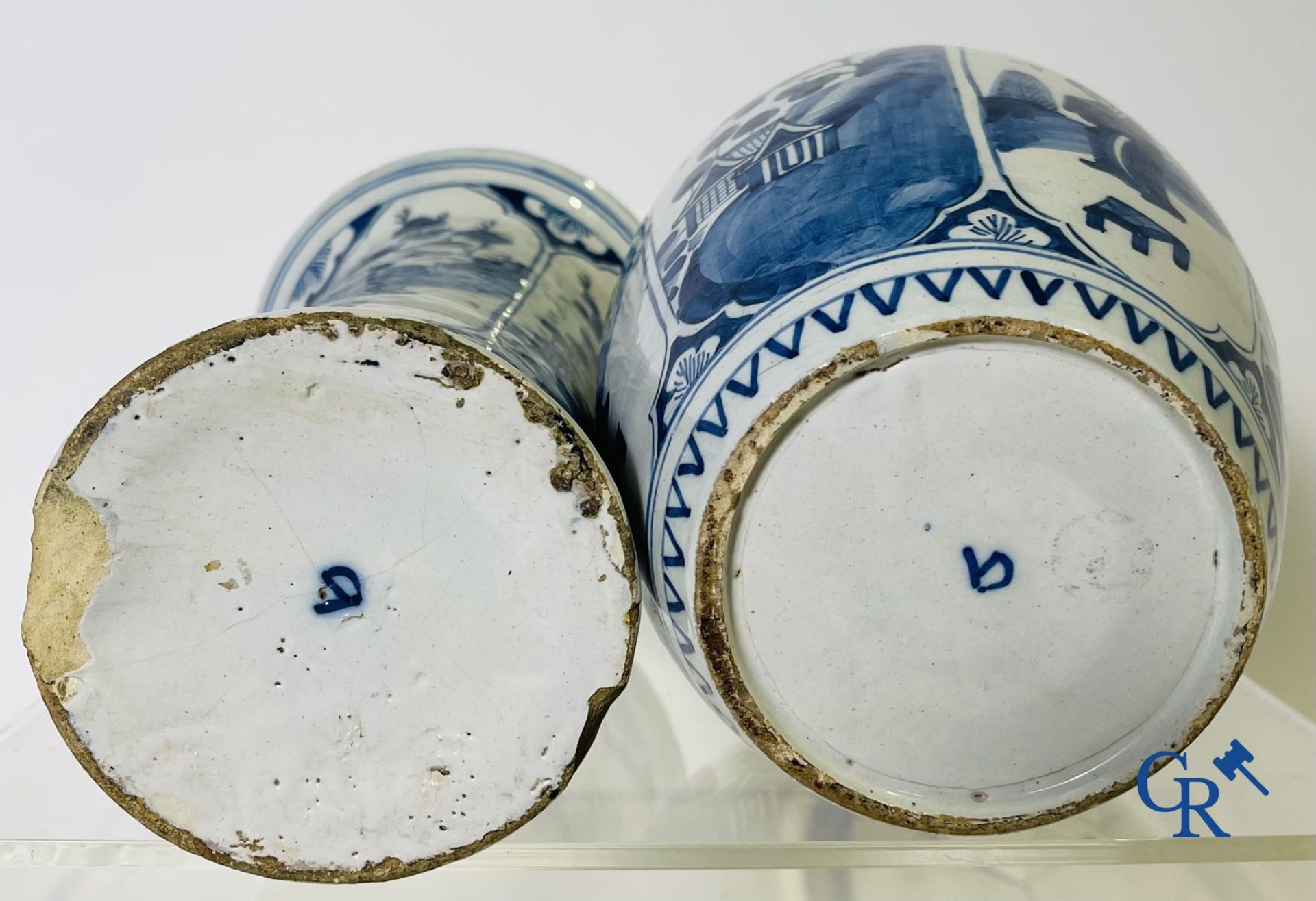 Delft: 10 pieces of 18 century Delft faience. - Image 7 of 19