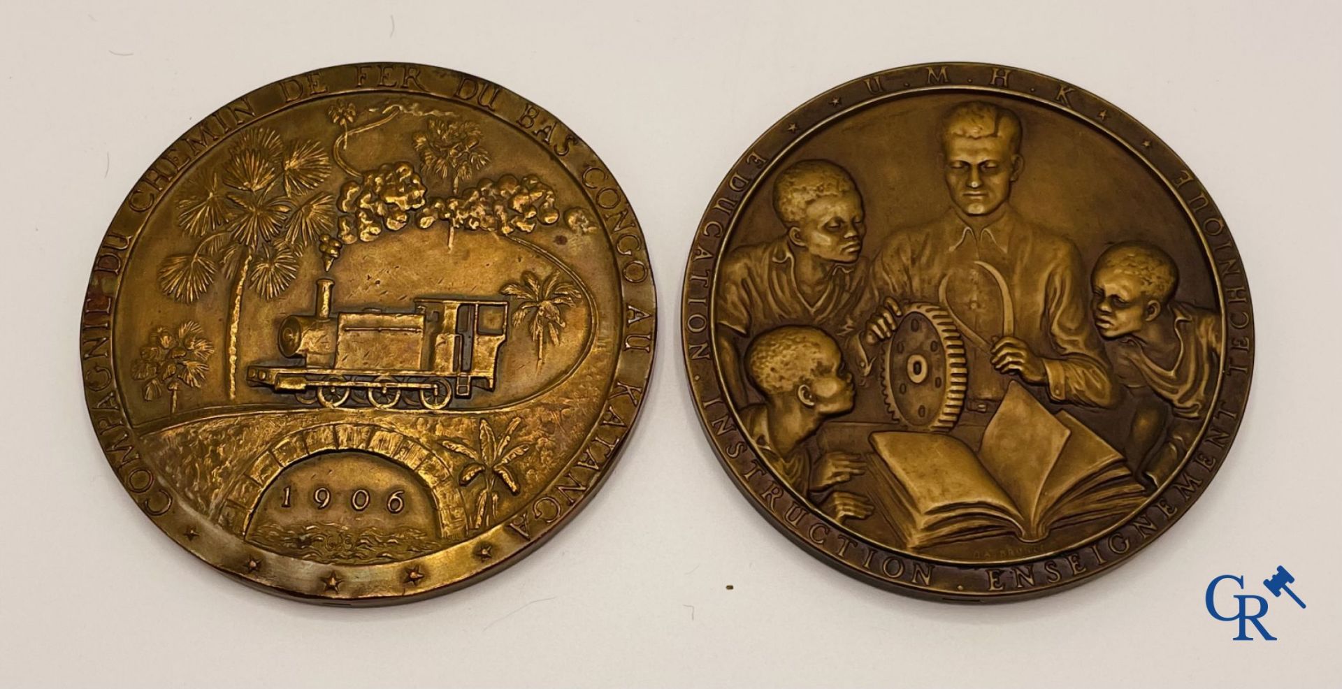 Medals: Belgian Congo: 4 bronze medals. - Image 4 of 6