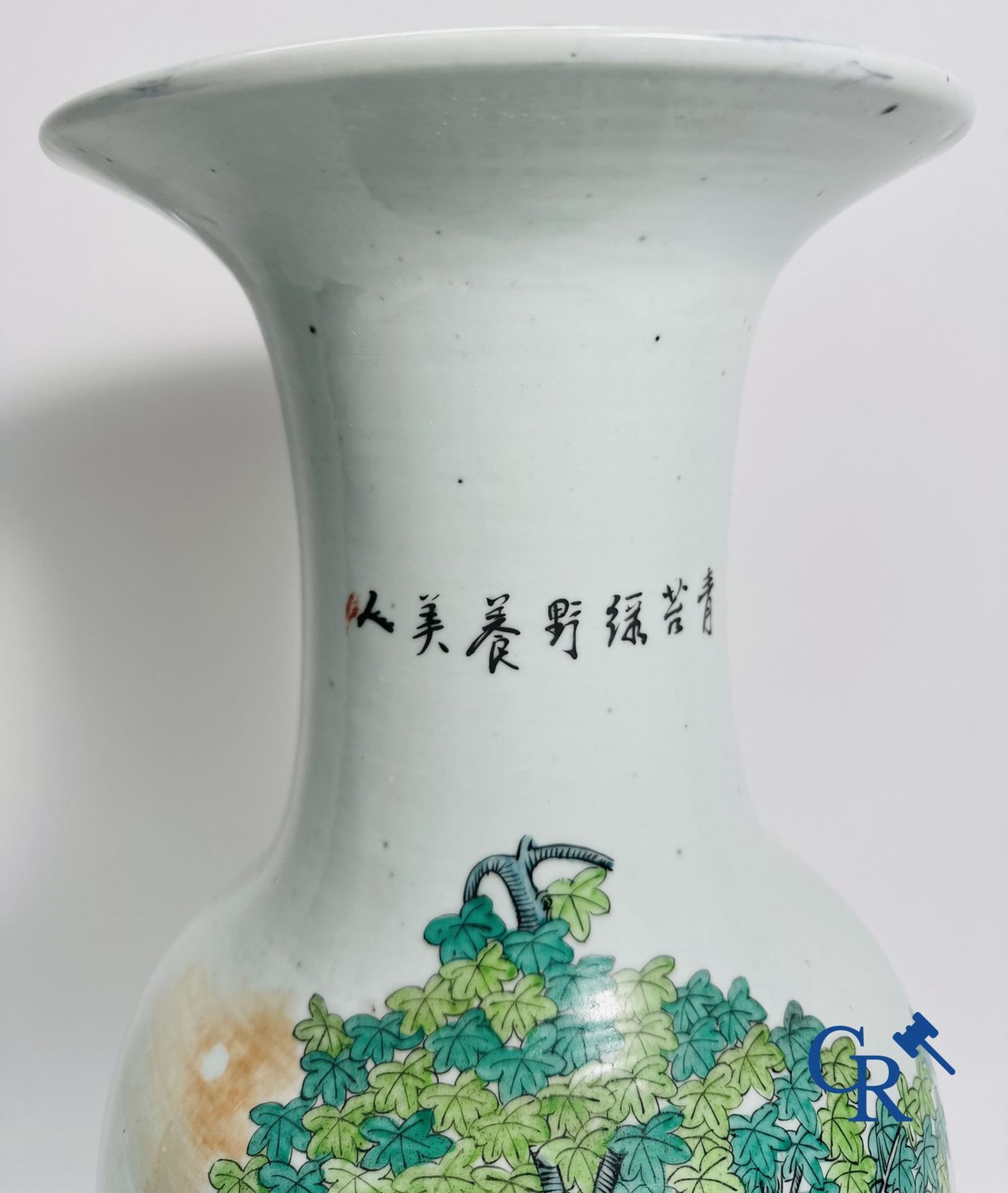 Chinese Porcelain: Chinese vase with a double decor of characters and antiques. - Bild 10 aus 17