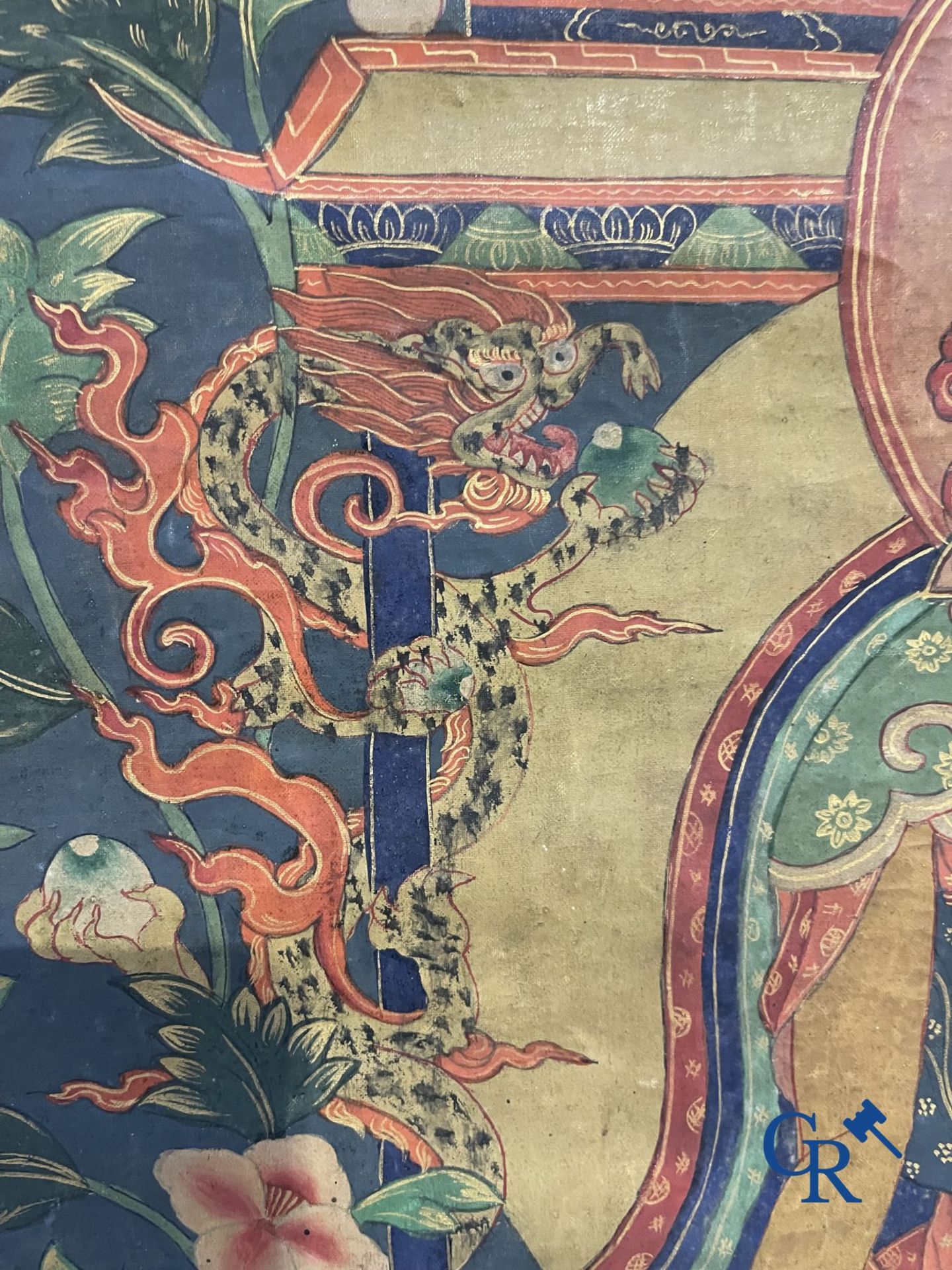 Asian Art: a lot consisting of 4 statues and a thangka. - Image 13 of 18