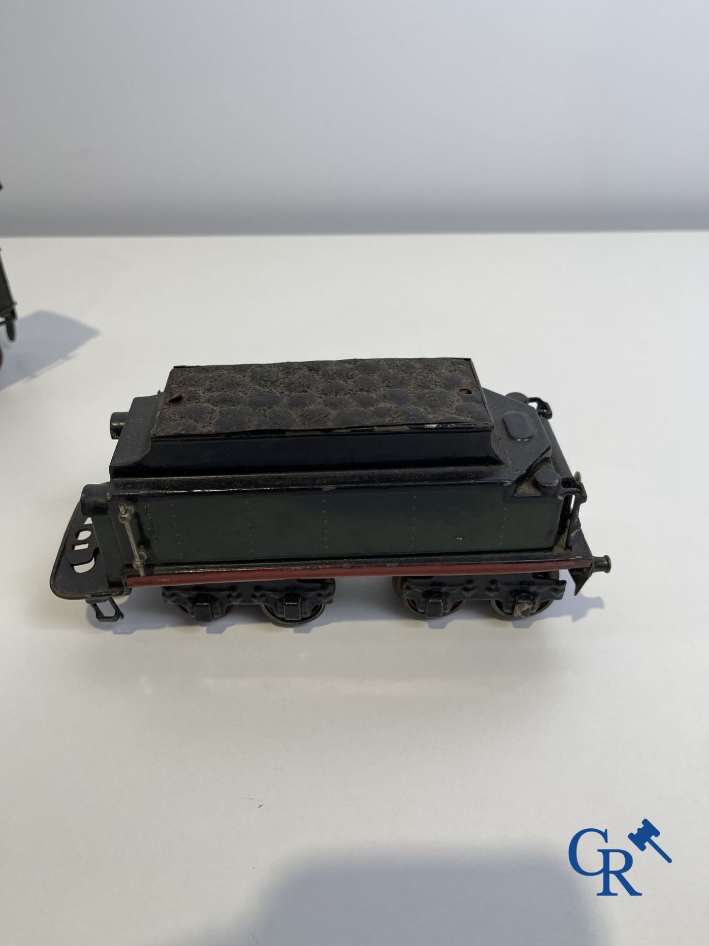Old toys: Märklin, Locomotive with towing tender and dining car.
About 1930. - Bild 15 aus 32