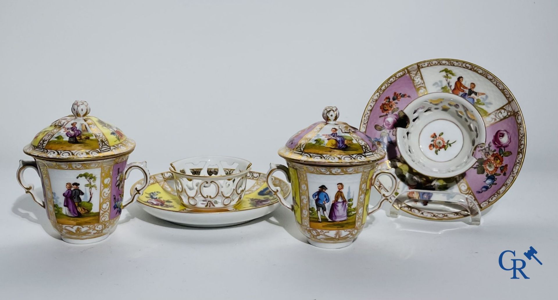 Porcelain: Meissen: 2 "tasses trembleuses". - Bild 2 aus 7