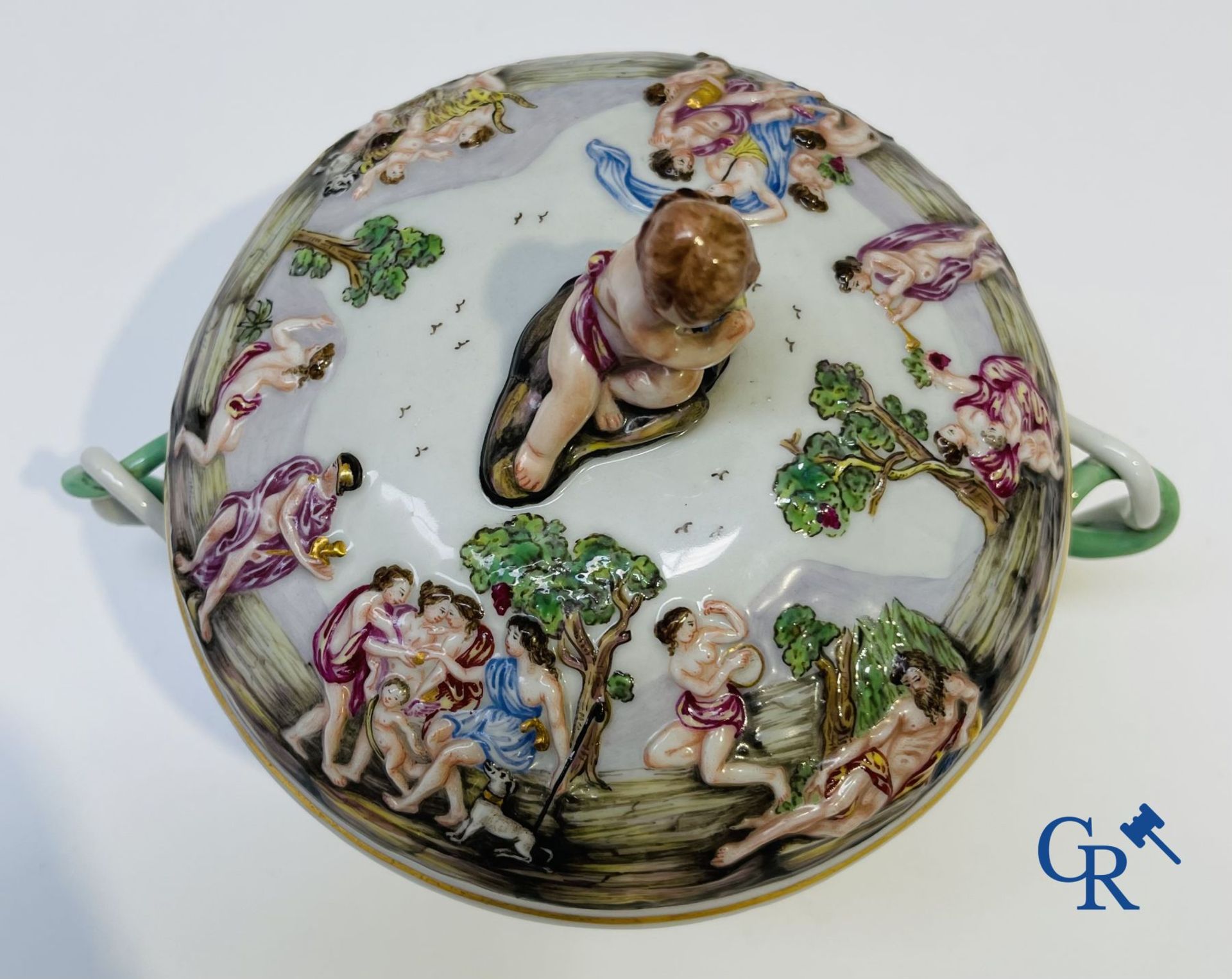 Porcelain: 2 pieces of fine porcelain with mythological scenes. 19th century. - Image 11 of 12