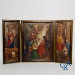 Triptych: After Pieter Paul Rubens, 19th century sketch of the 3 inner panels of the Descent from th