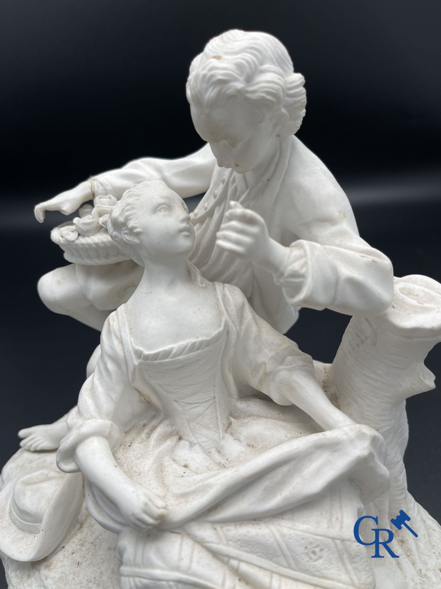 Sèvres: Biscuit group in Sèvres porcelain. late 18th century. - Image 4 of 9