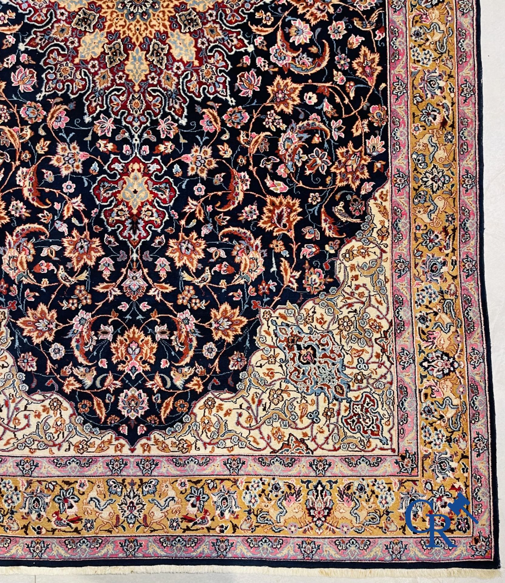 Oriental carpets: Isfahan, Iran. Large hand-knotted Persian carpet. - Image 8 of 11