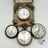 Watches: Lot of 4 old pocket watches.