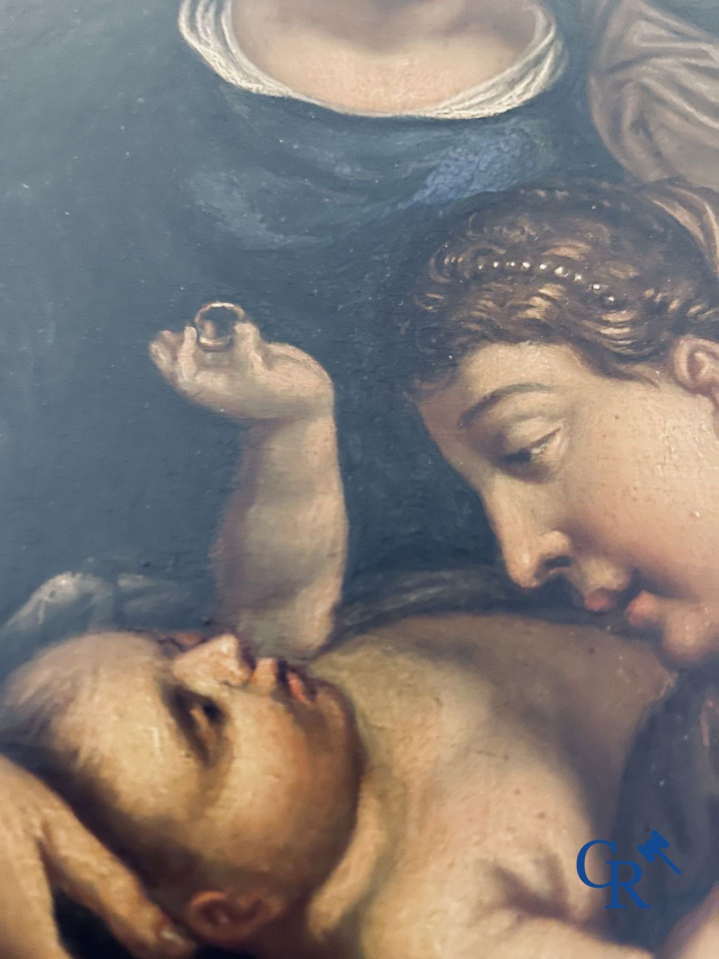 Religious painting: oil on panel. 17th-18th century. - Bild 6 aus 9
