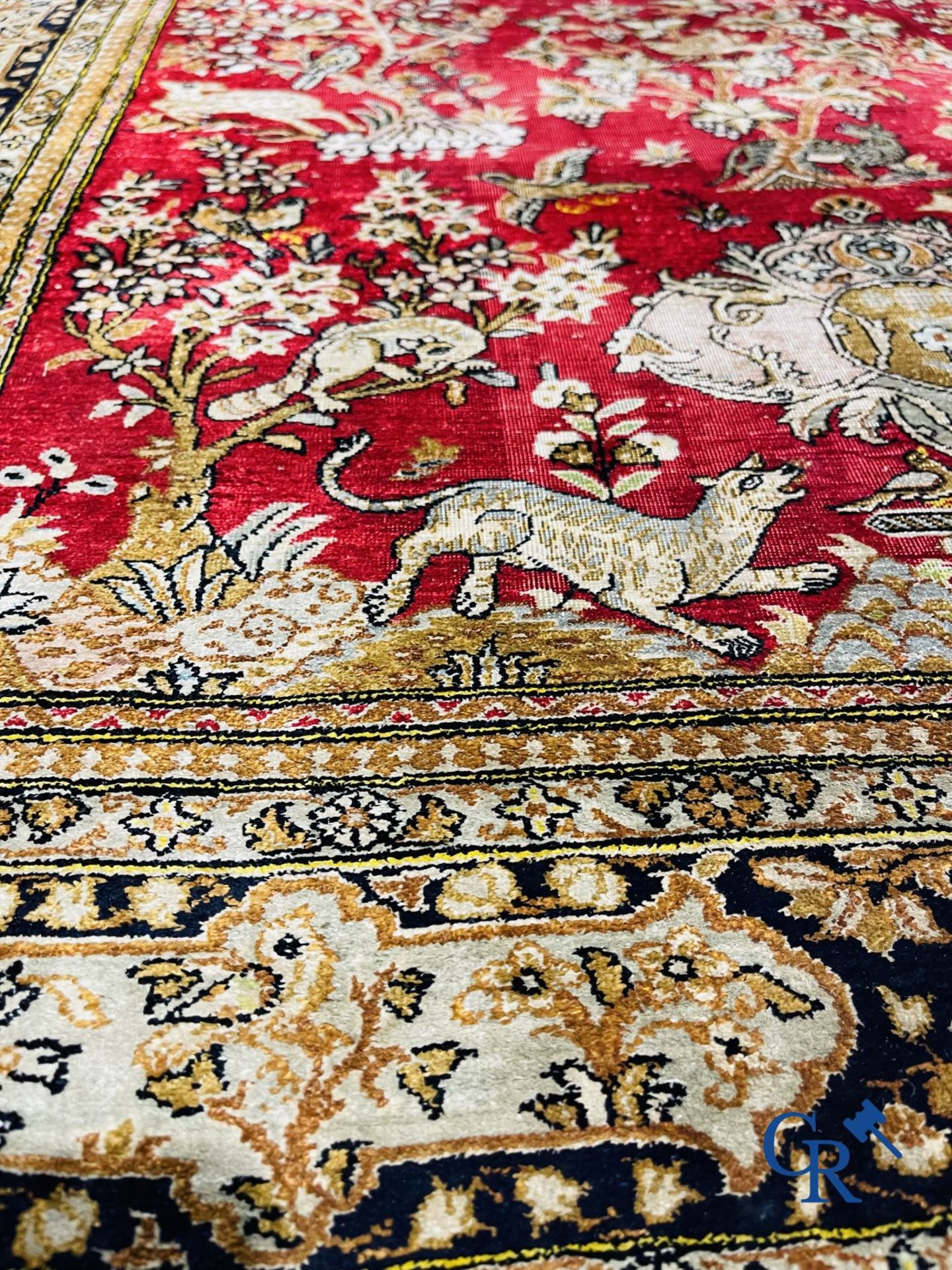 Oriental carpets: Ghoum. 2 Oriental carpets in silk. - Image 7 of 22
