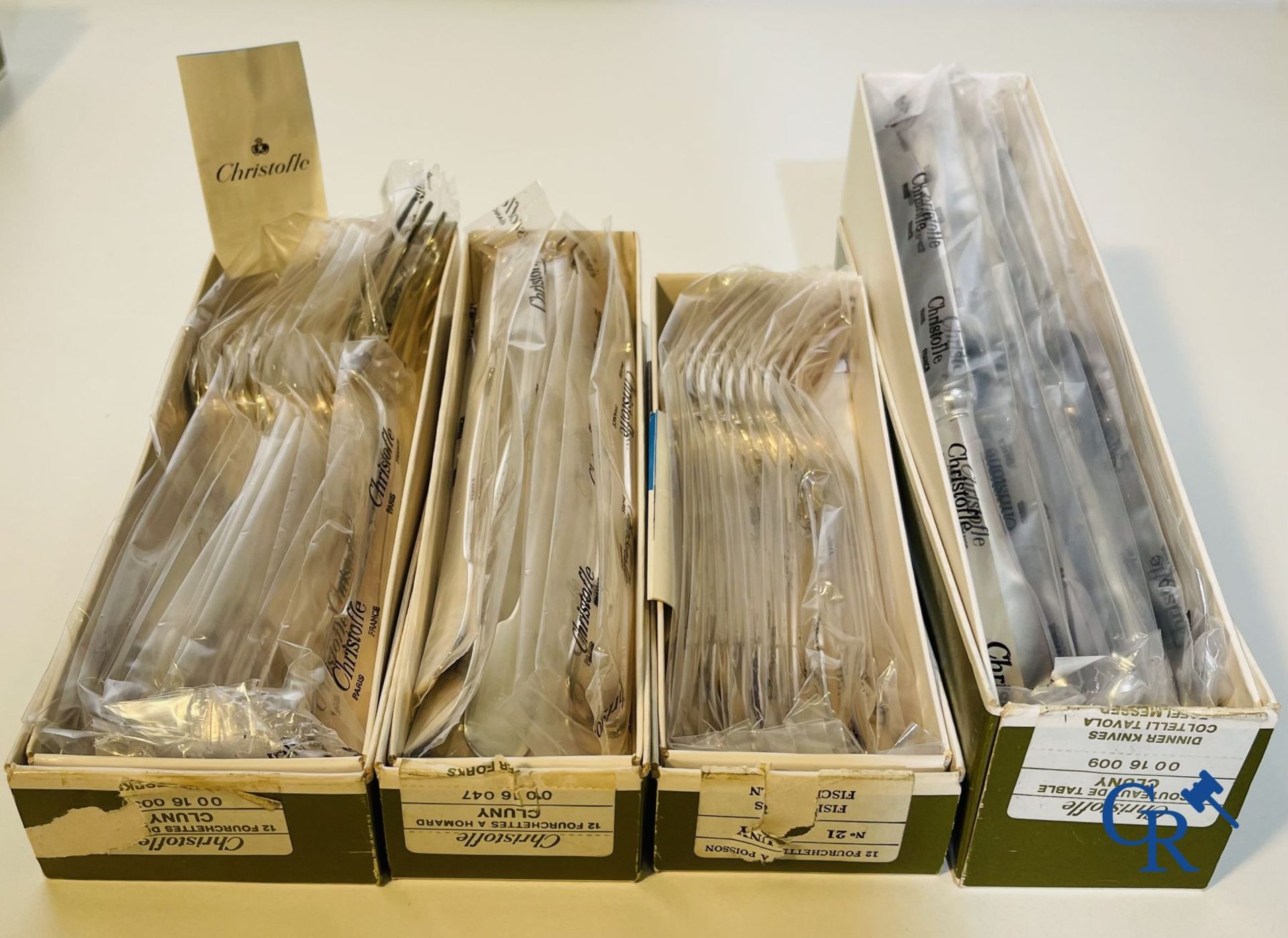 Christofle. 163-pieces silver-plated cutlery Christofle France model Cluny in the original unopened  - Bild 7 aus 13