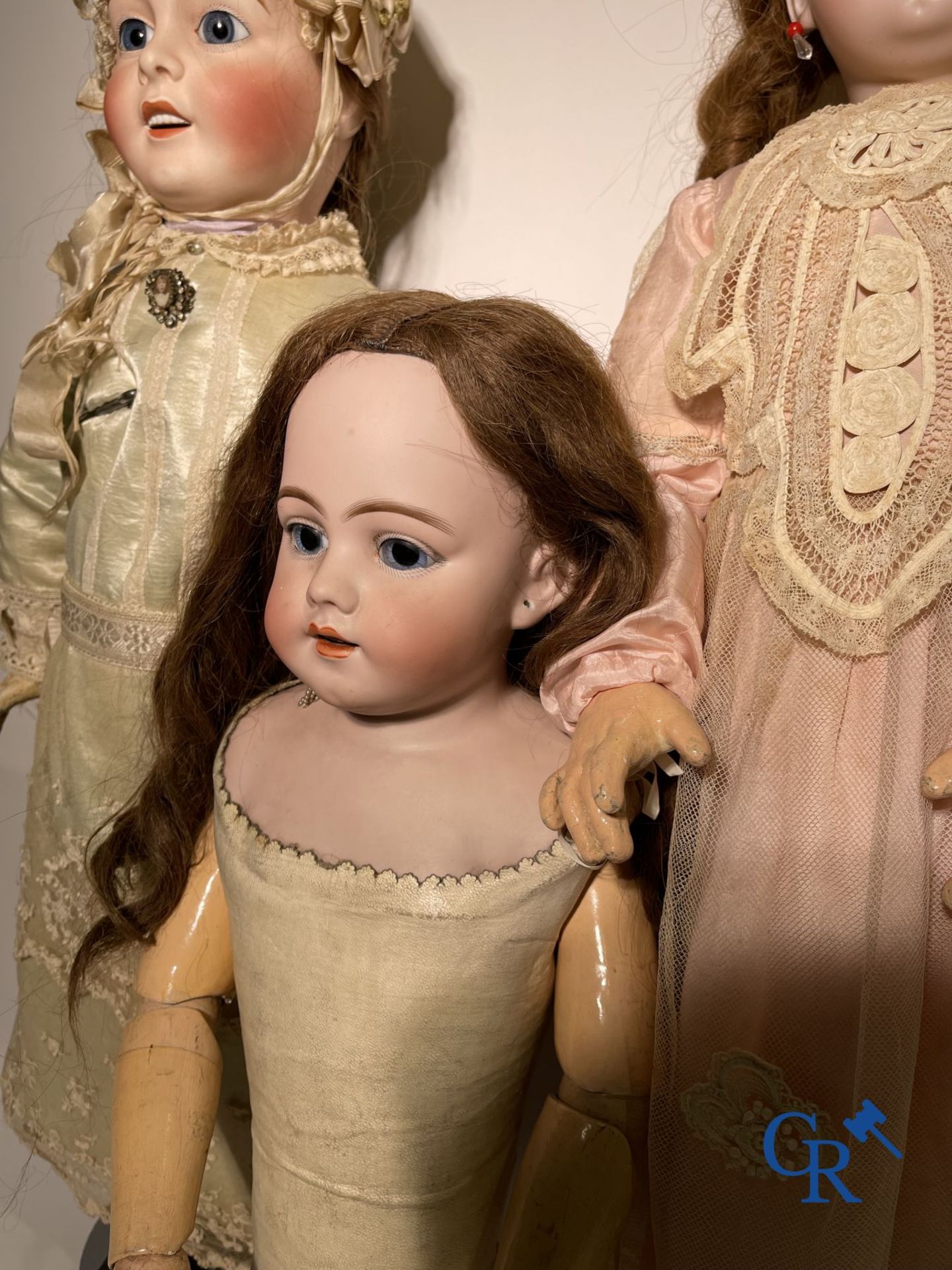 Toys: antique dolls: Lot of 3 dolls with porcelain head. - Image 7 of 13