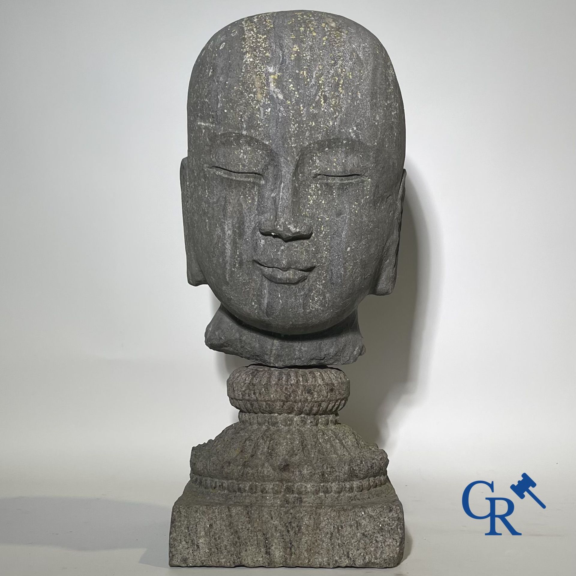 Imposing Asian head of a monk. - Image 12 of 12