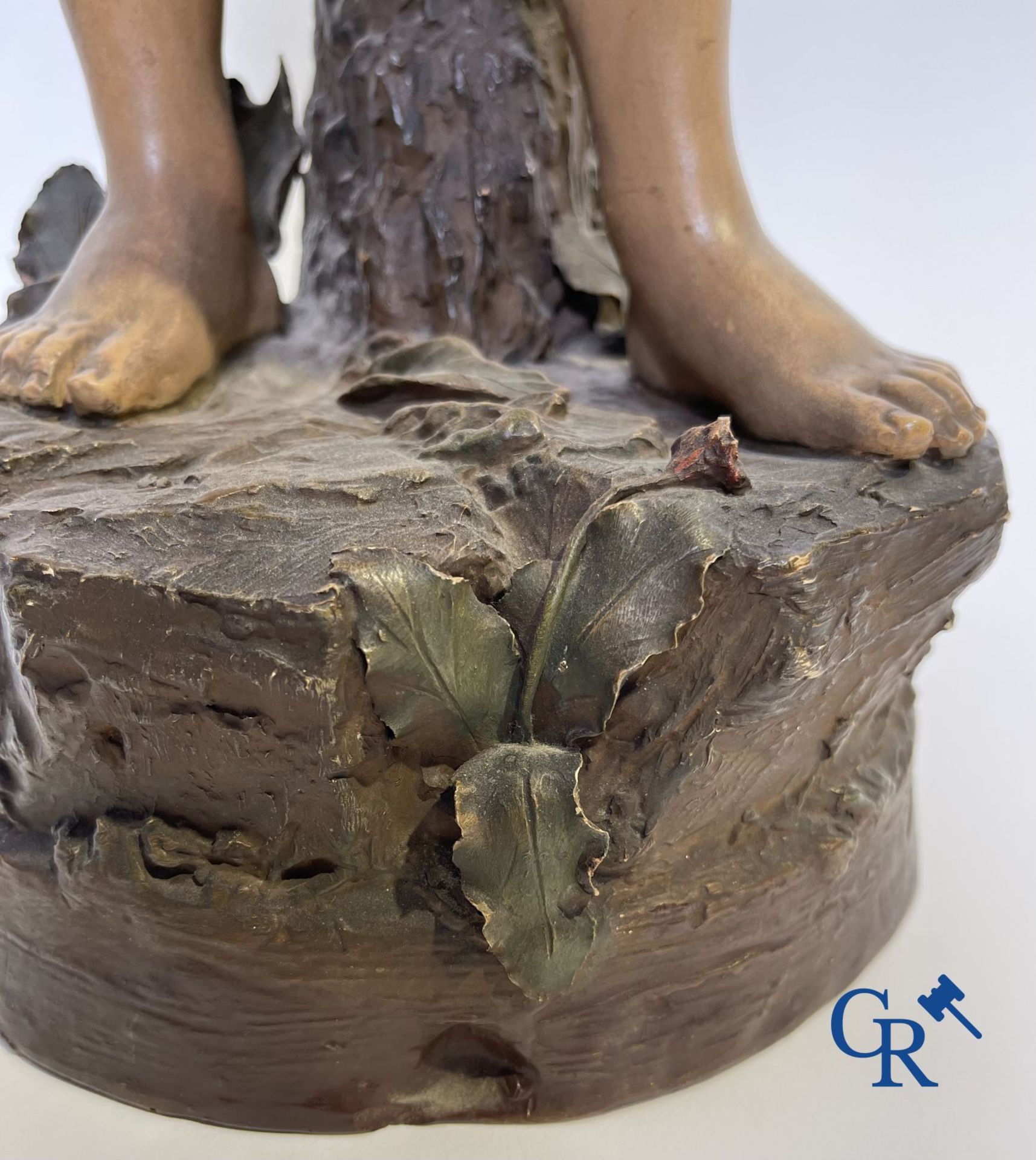 A terra cotta sculpture in the manner of Goldscheider. - Image 15 of 15