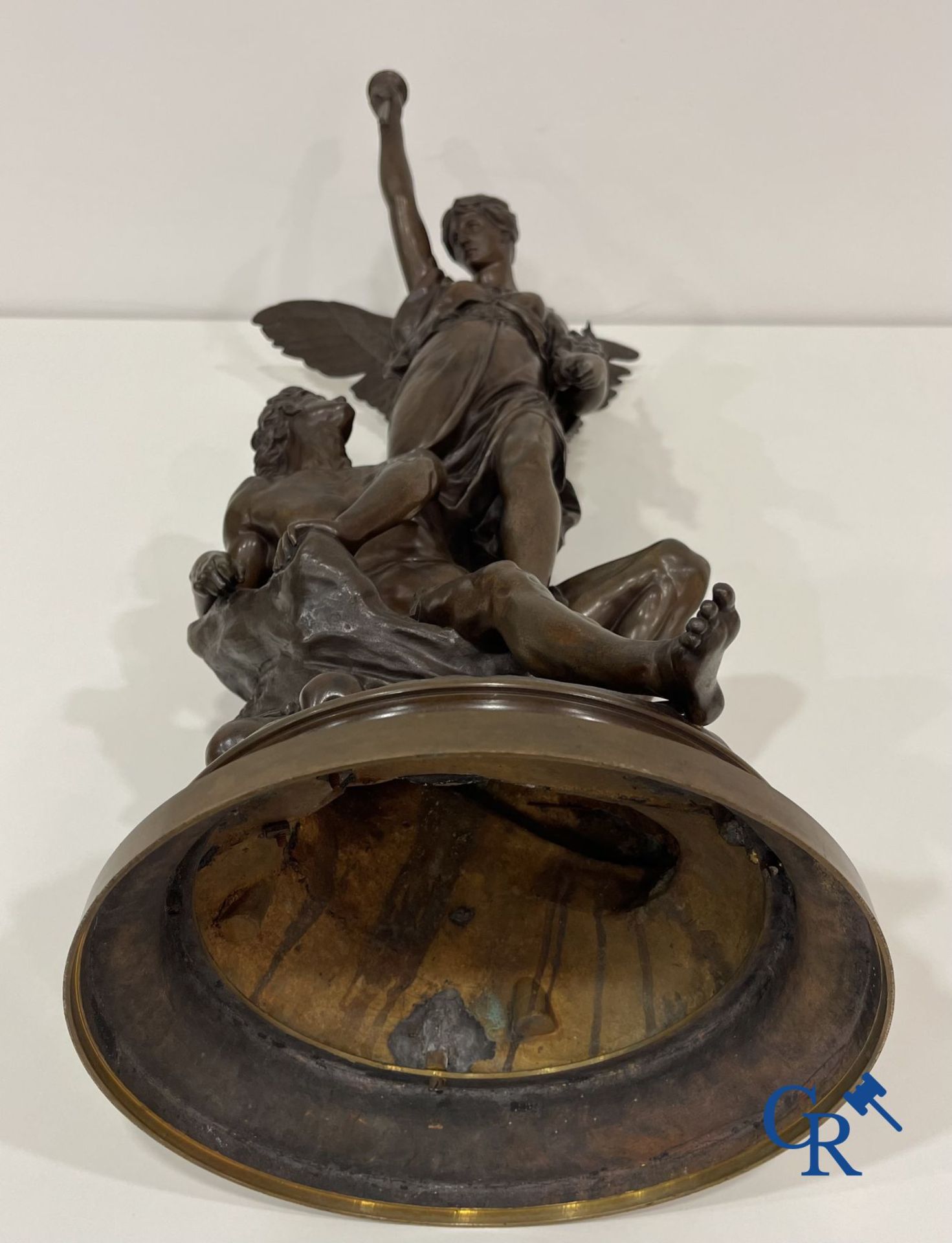 Emile Louis Picault: (Paris 1833 - 1915) Bronze sculpture. Le Génie du Progrès. - Image 16 of 17