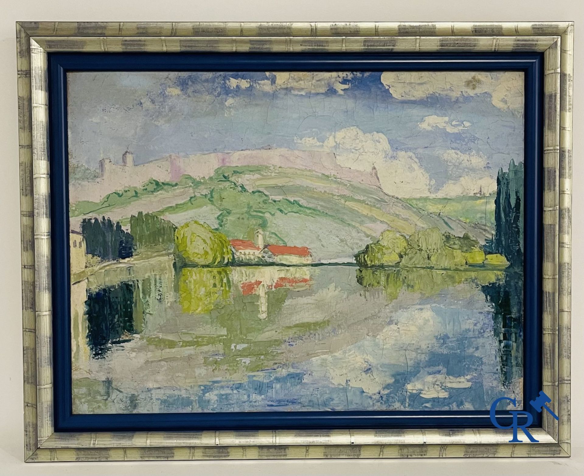 2 Paintings: Henri Roidot, forest view and a view of a lake. (not signed) - Image 5 of 7