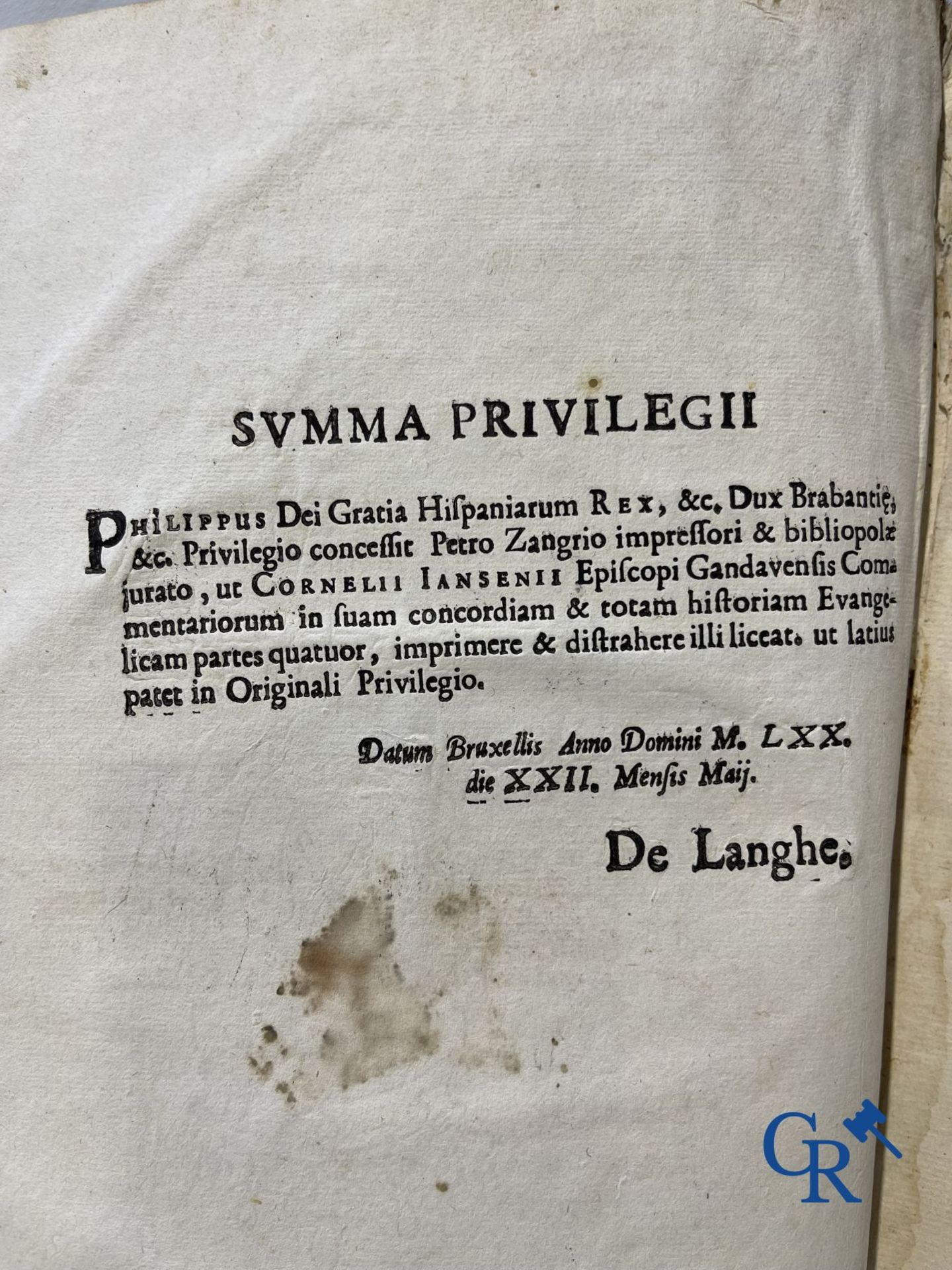 Early printed books: Cornelius Jansenius, Commentariorum, Petrus Zangrius Tiletanus 1572 and Concord - Image 5 of 7