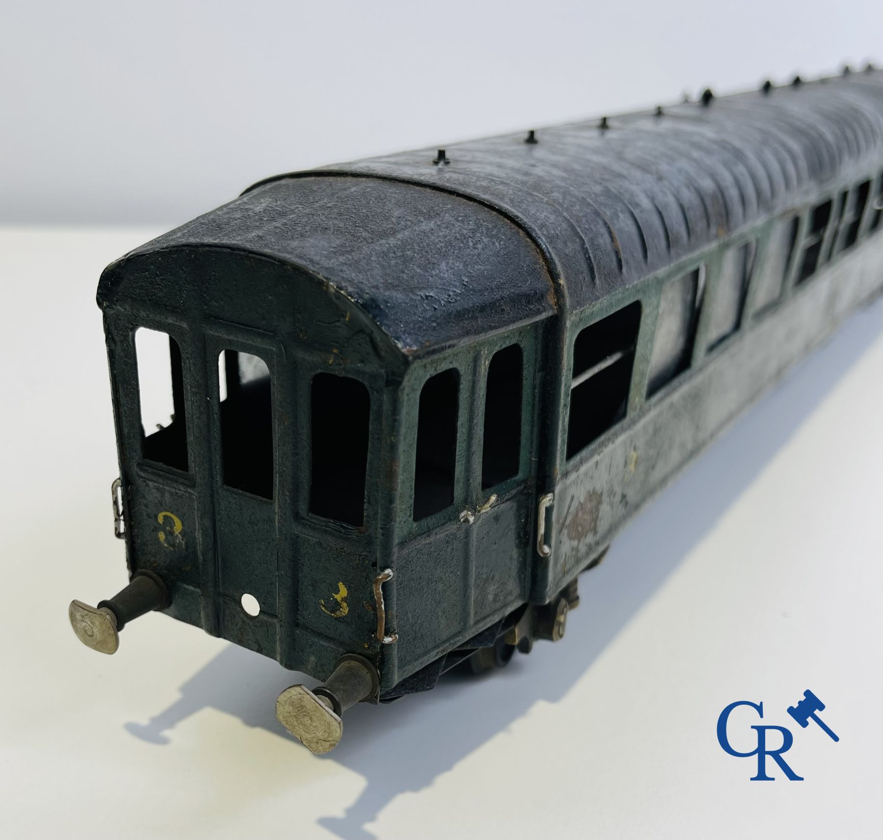 Old toys: Märklin, Locomotive with towing tender and dining car.
About 1930. - Image 21 of 32