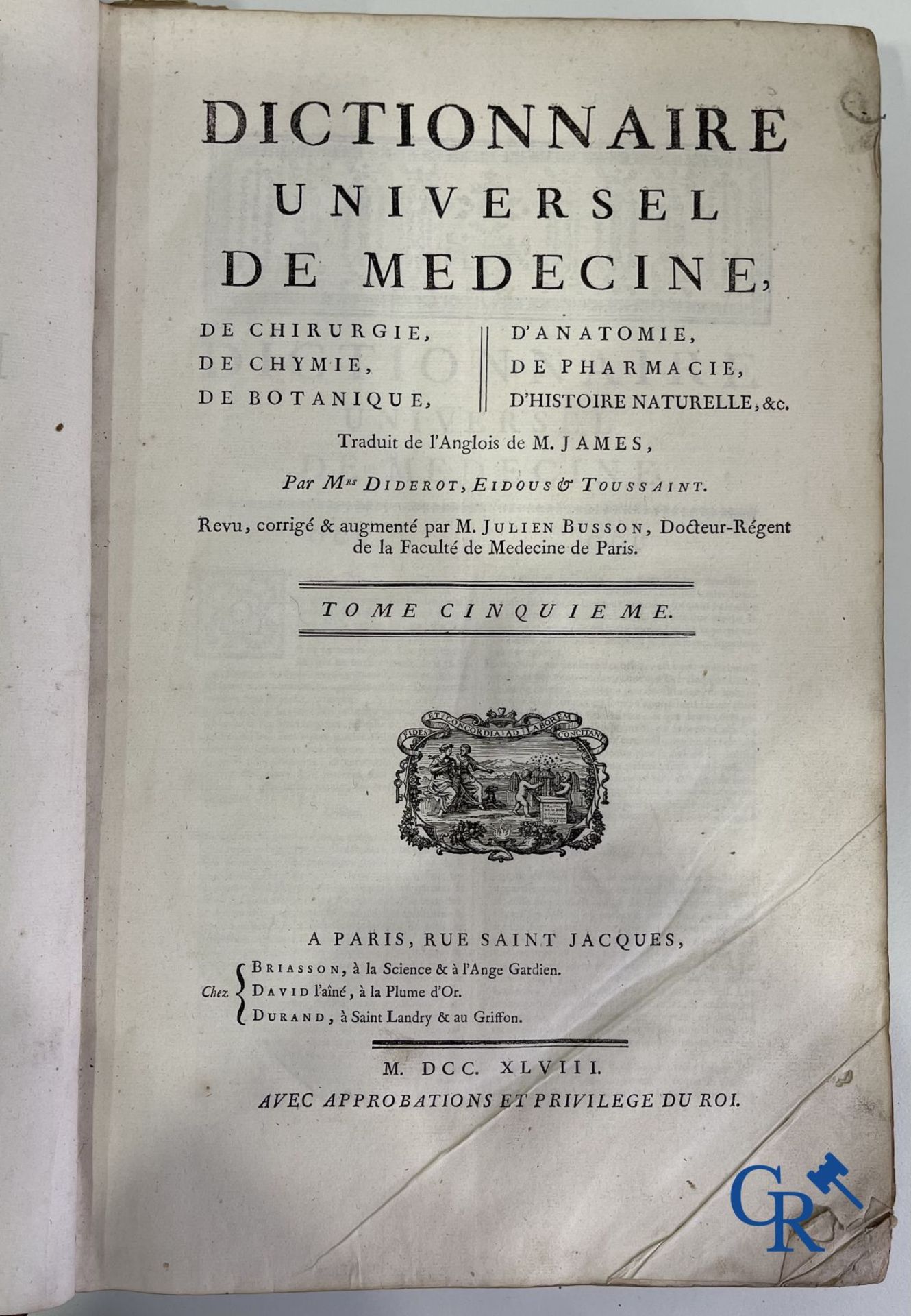 Early printed books: Dictionnaire Universel de Medecine, Robert James. 6 volumes, Paris 1746-1748. - Bild 29 aus 35