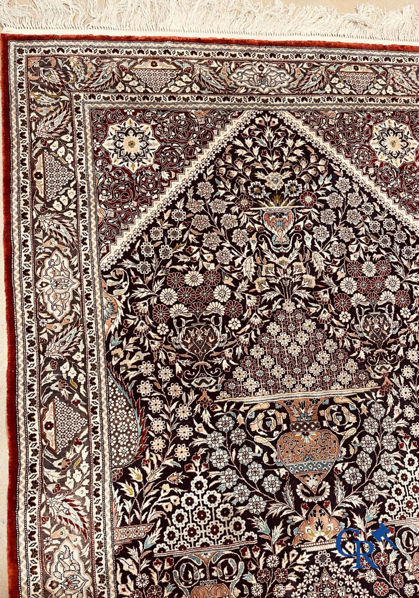 Carpet: Oriental carpet wool and silk - Image 4 of 13