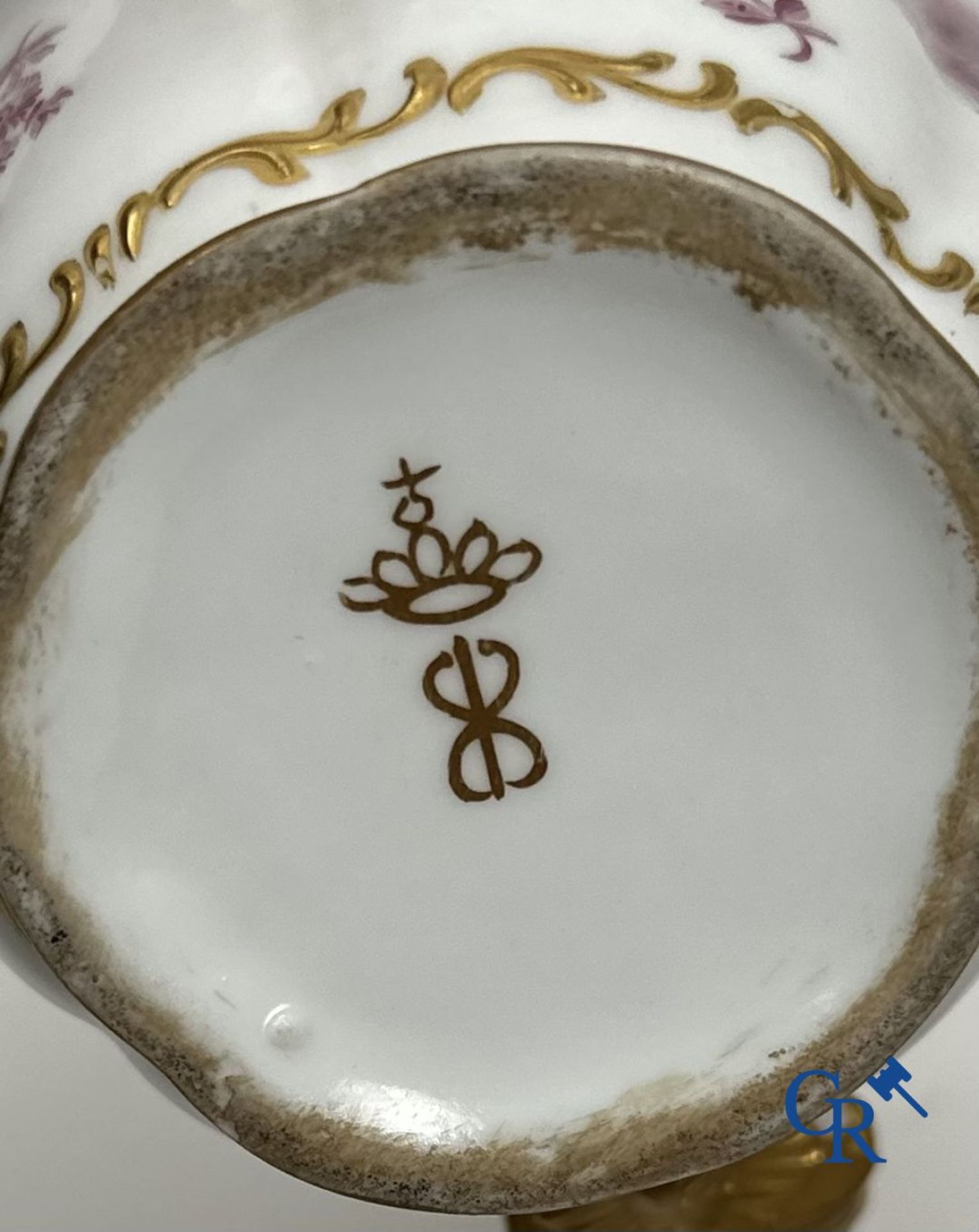 5-piece tableware so-called "egoist"  in multi-coloured decorated and raised decorated and gilded po - Bild 14 aus 15