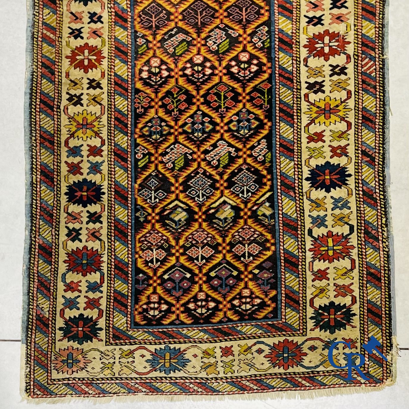 Oriental carpets: An antique oriental runner. - Image 5 of 9