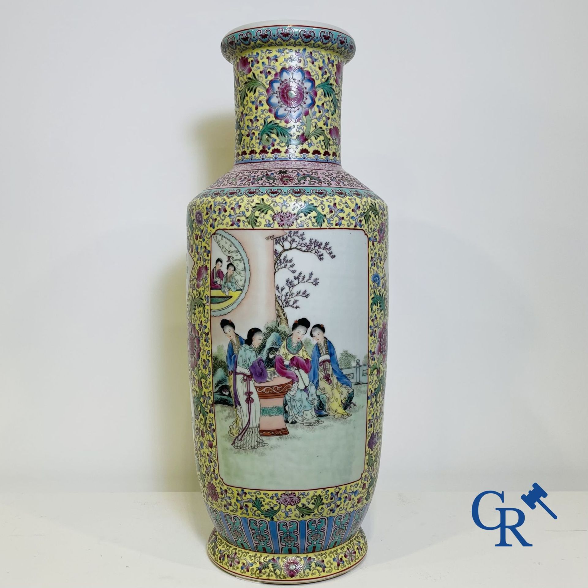 Chinese Porcelain: Large Chinese vase with a double decor. 20th century. - Image 2 of 17