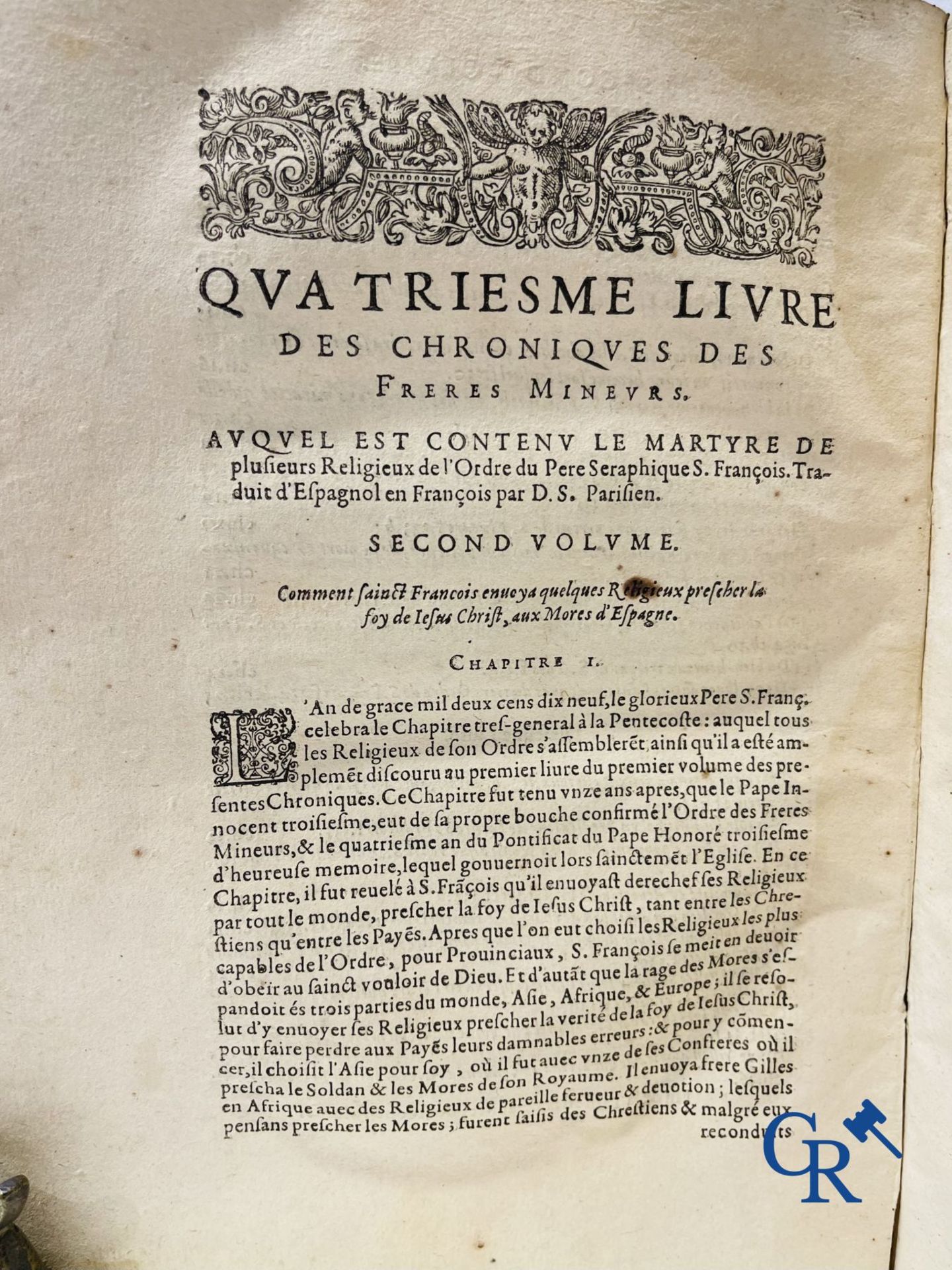 Early Printed Books: Marcos de Lisboa, Chronique et institution de l'ordre du Père S. François, Pari - Image 12 of 19
