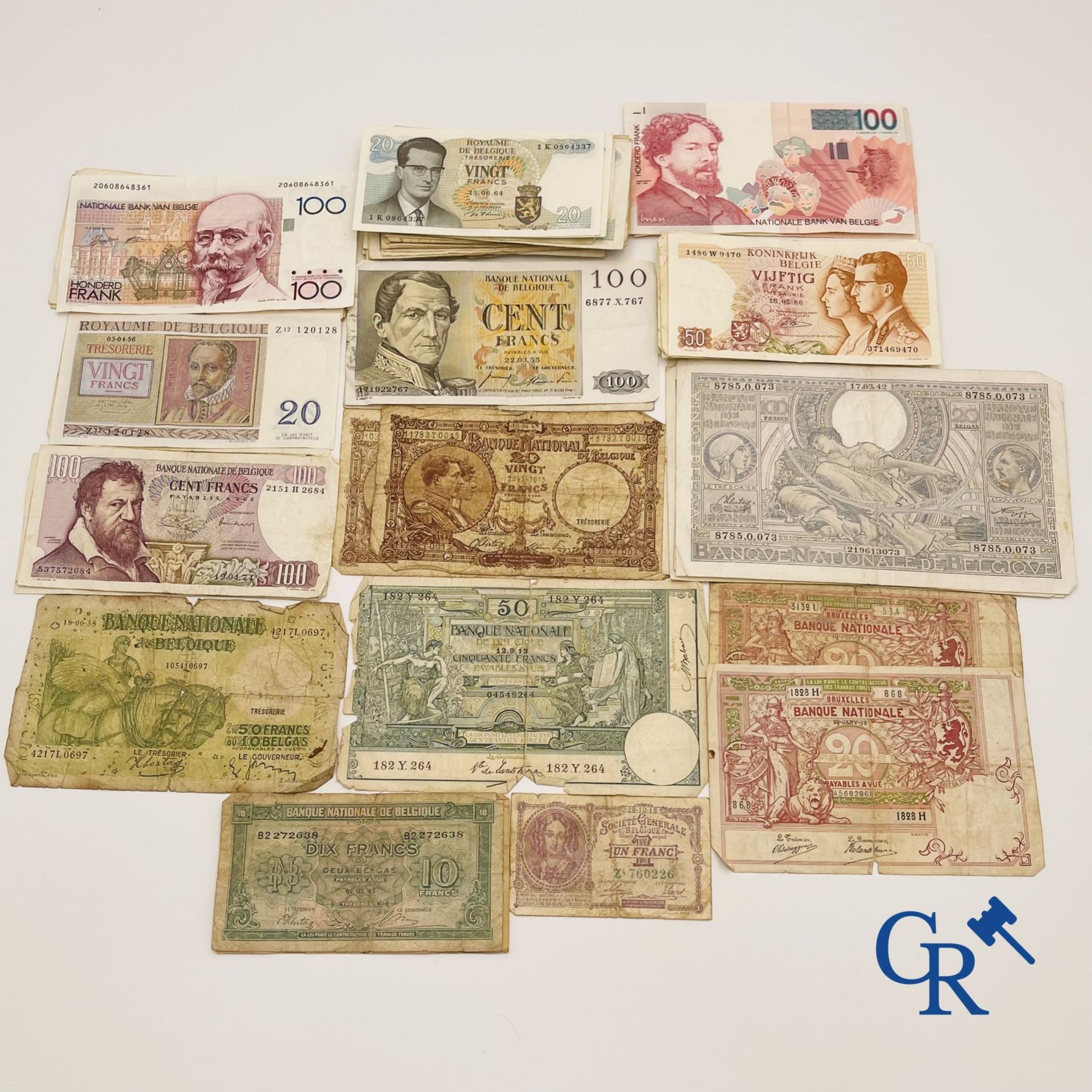 Coins/Banknotes: Large lot of Belgian banknotes. - Image 2 of 2