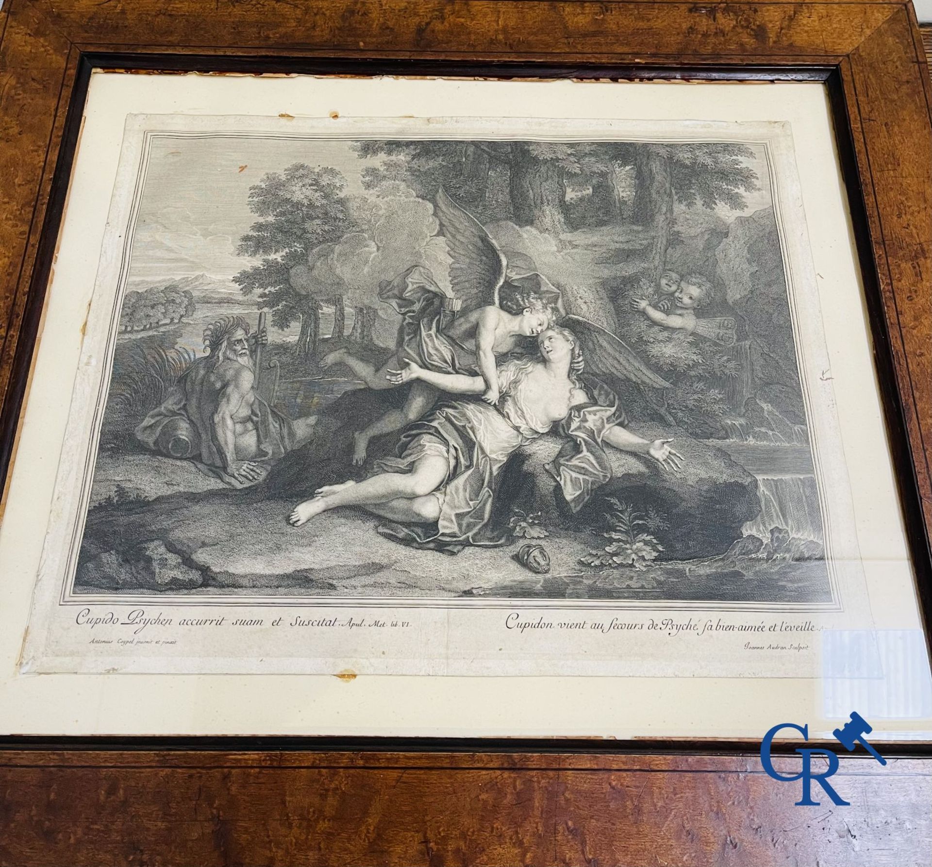 A lot of 3 framed engravings. 18th-19th century. - Image 7 of 9