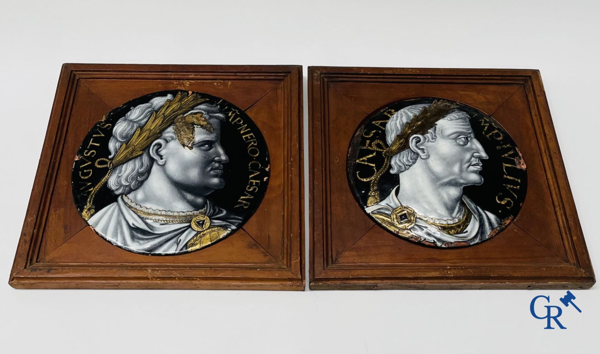 Limoges: In the manner of Jacques Laudin I. 2 medallions with the profile of Emperor Nero and Julius - Image 19 of 19