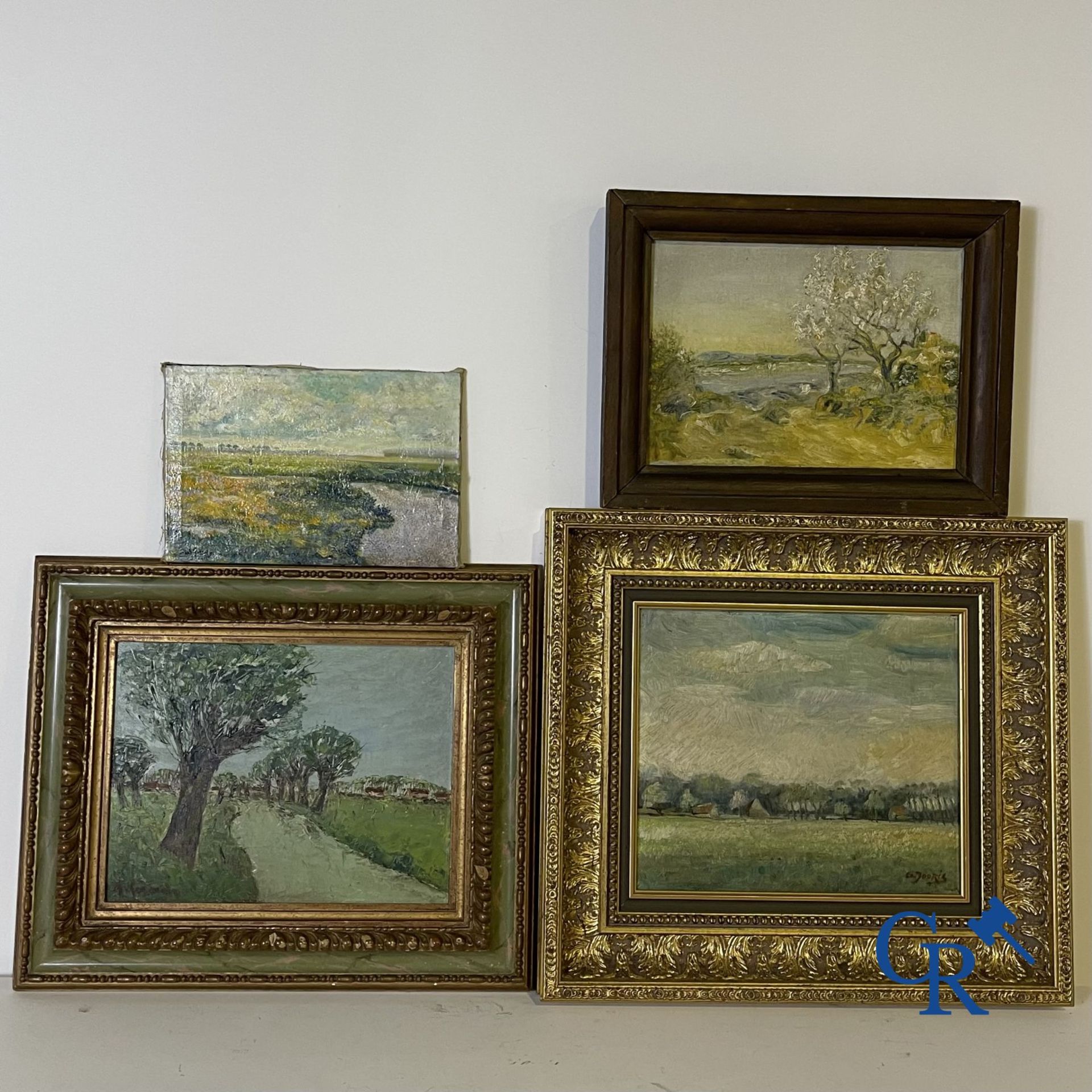 4 Landscape paintings.