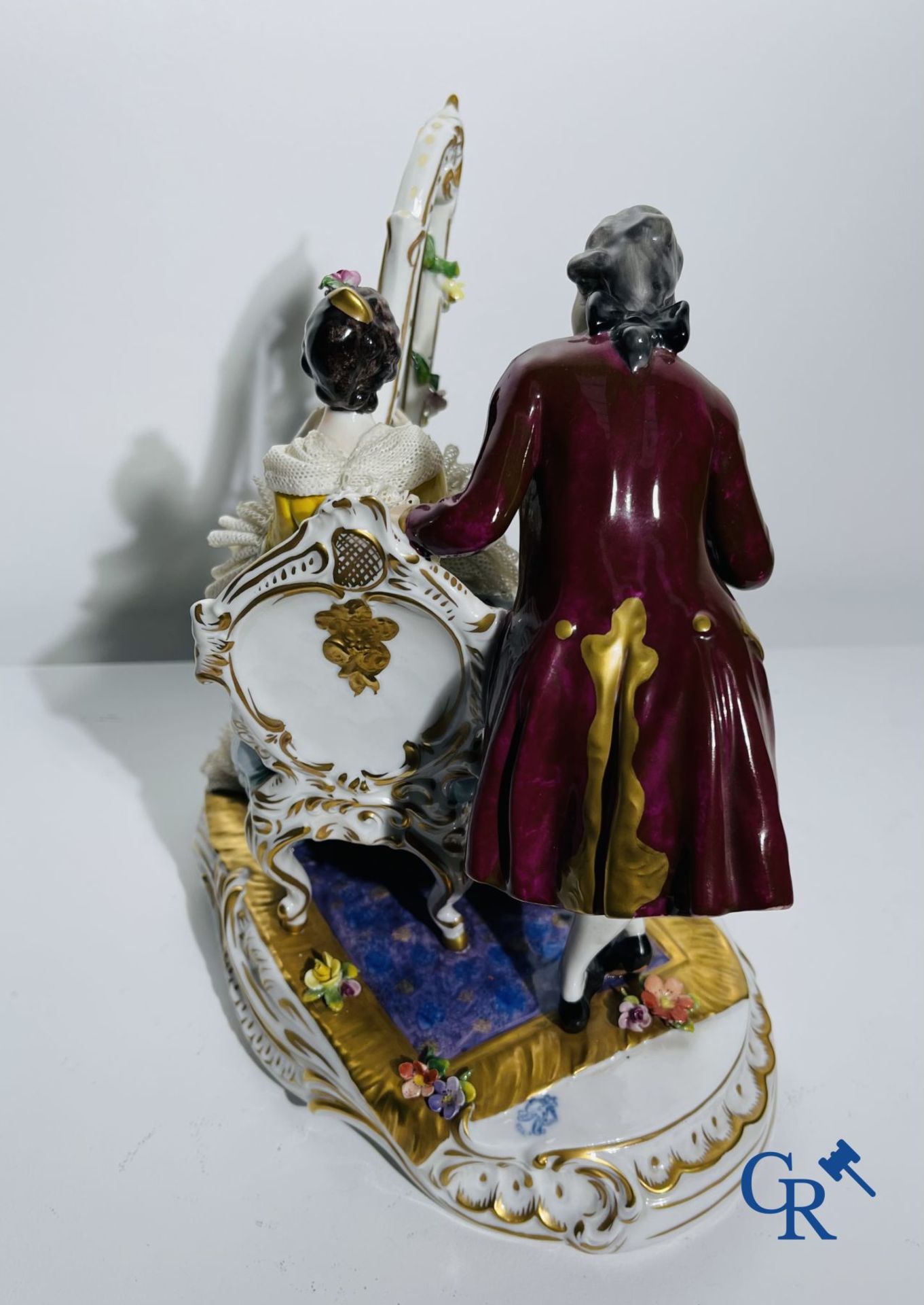 Porcelain: Volkstedt Rudolstadt: "The harpist" - Bild 5 aus 6