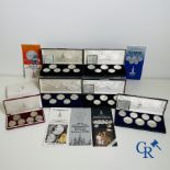 Silver coins: 6 boxes of 34 silver Rubles. "Monnaie Olympique Moscou 1980"