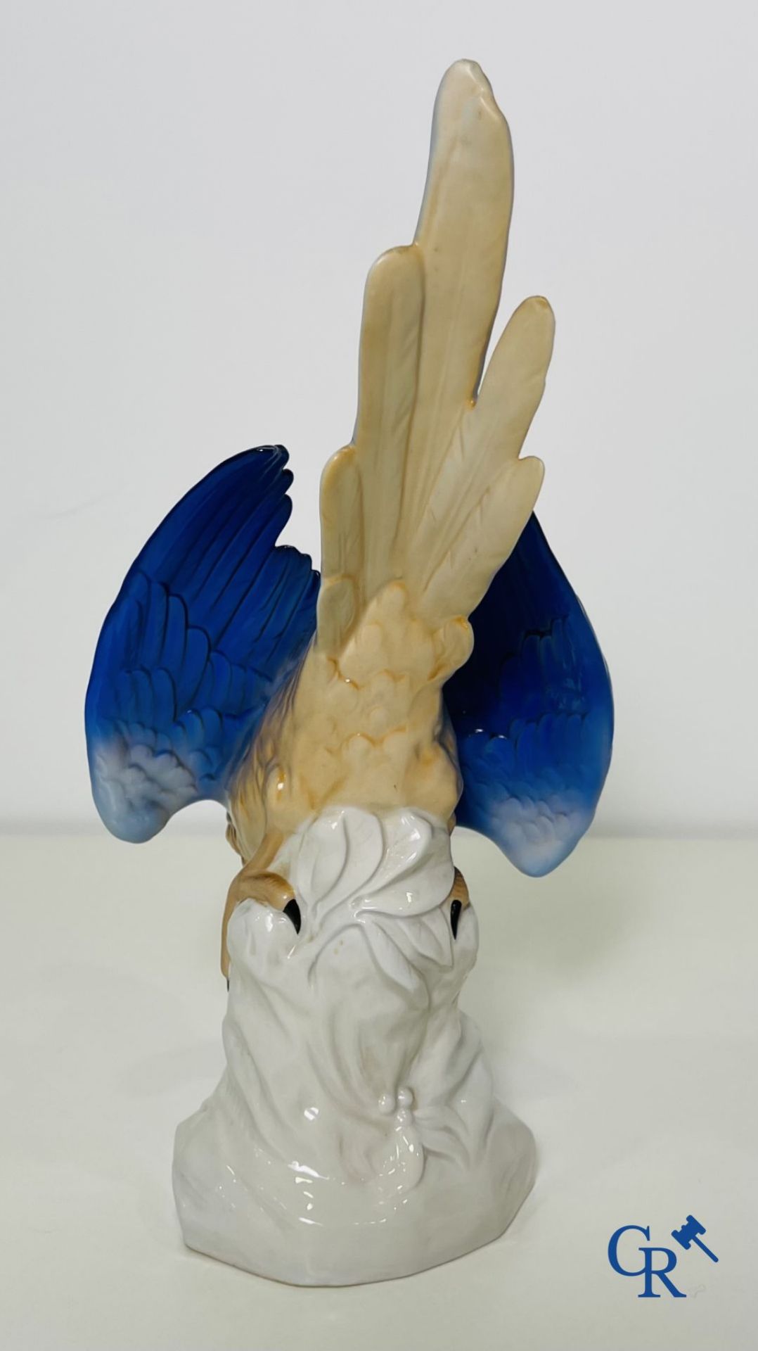 A lot of 4 birds in German porcelain and Italian faience. - Image 11 of 16