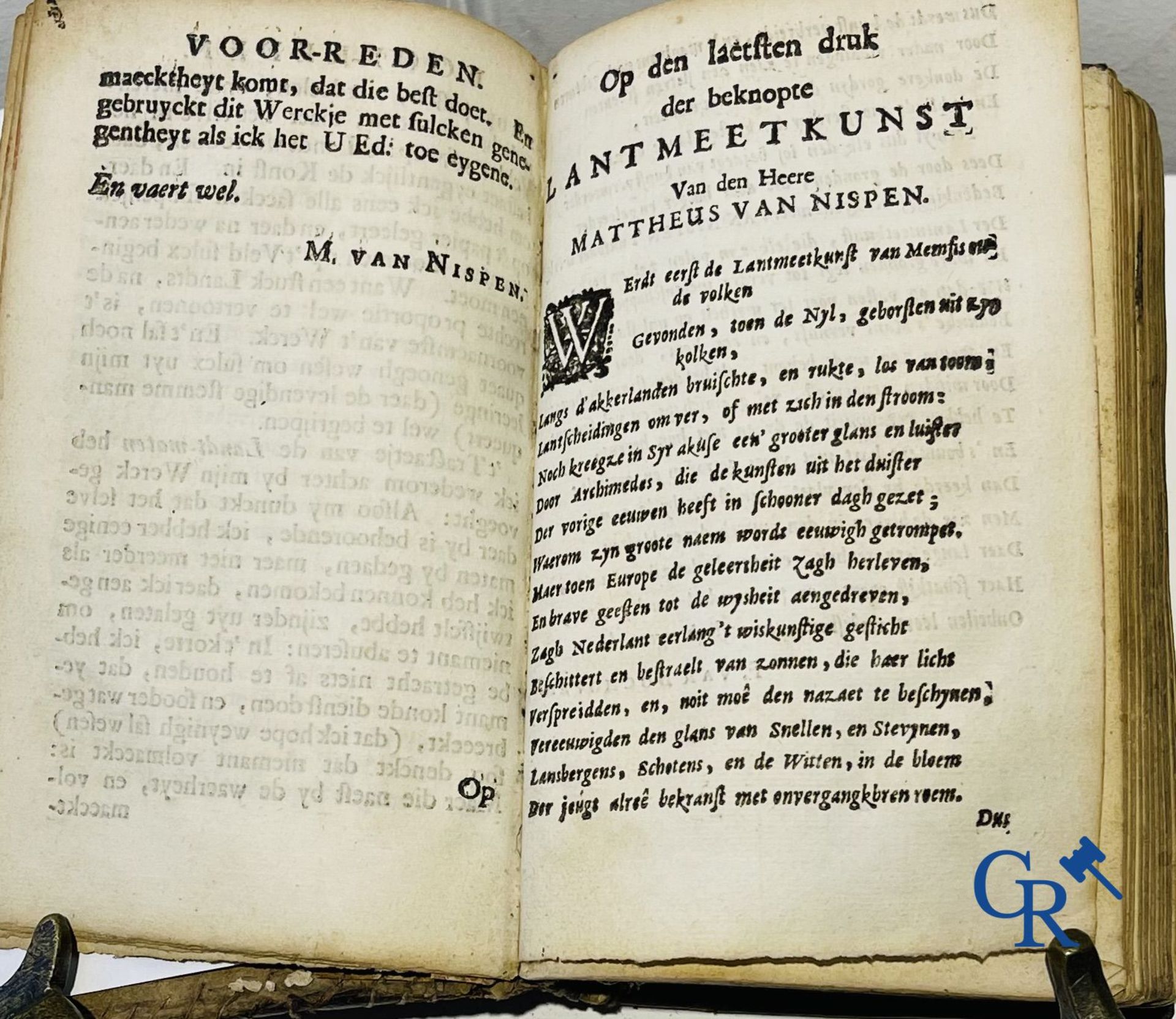 Early printed books: Mattheus Van Nispen. De Beknopte Lant-Meet-Konst. With Mattheus de Vries, in Do - Image 7 of 19