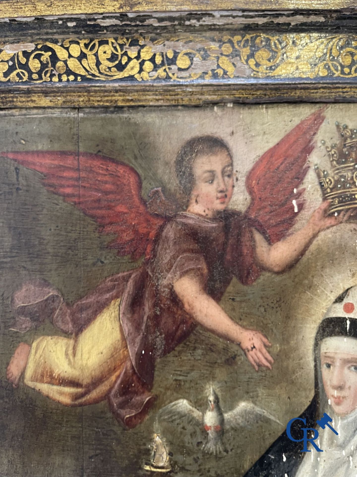 Painting. 17th century Religious painting.  S. Catherina-De-Swetta Filia-S.Birgitta. - Bild 7 aus 20