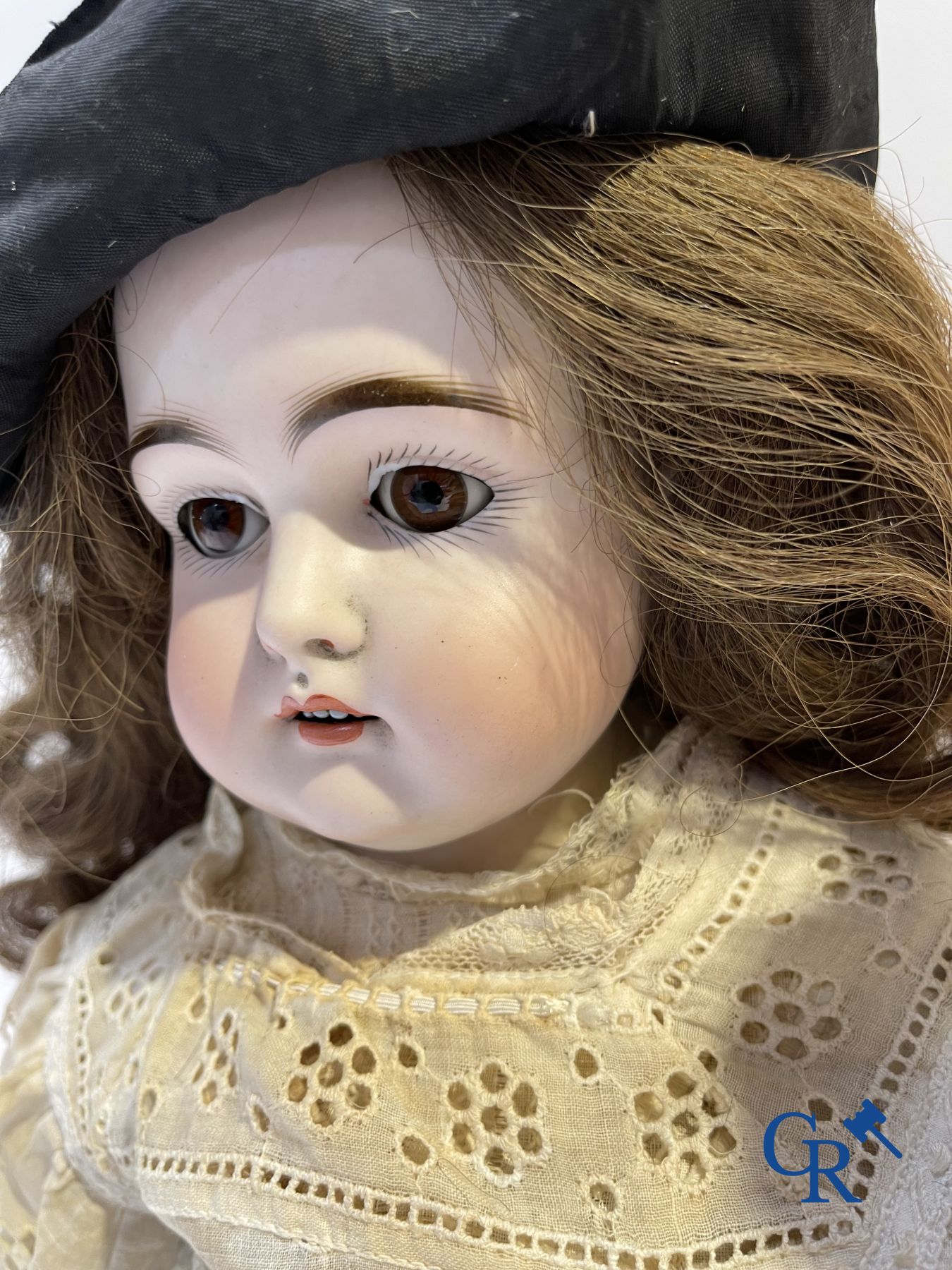 Toys: antique dolls: Beautiful lot of 2 dolls with porcelain head and a toy. - Image 6 of 14