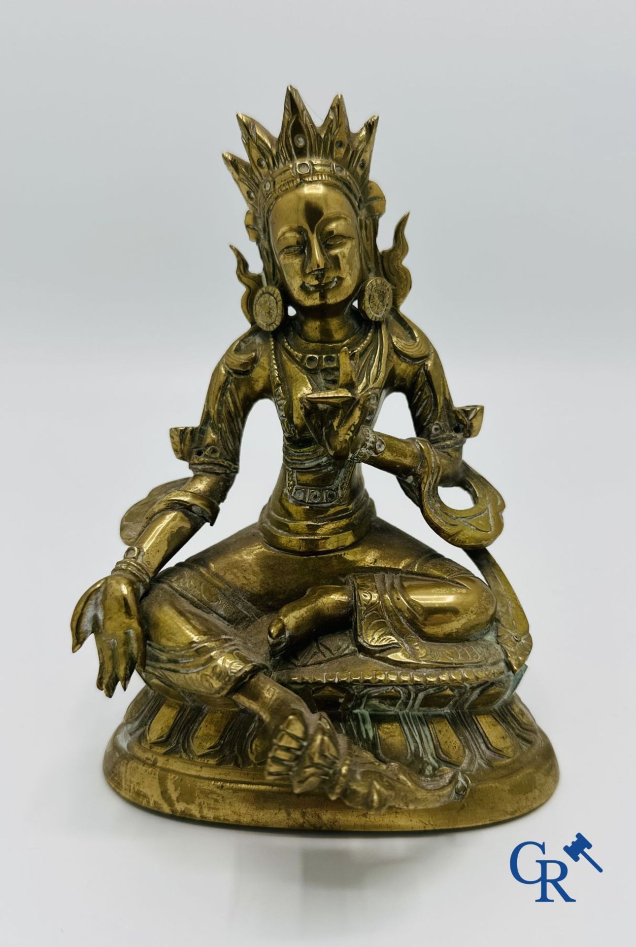 Chinese Art: 3 Chinese objects in bronze. - Image 10 of 11