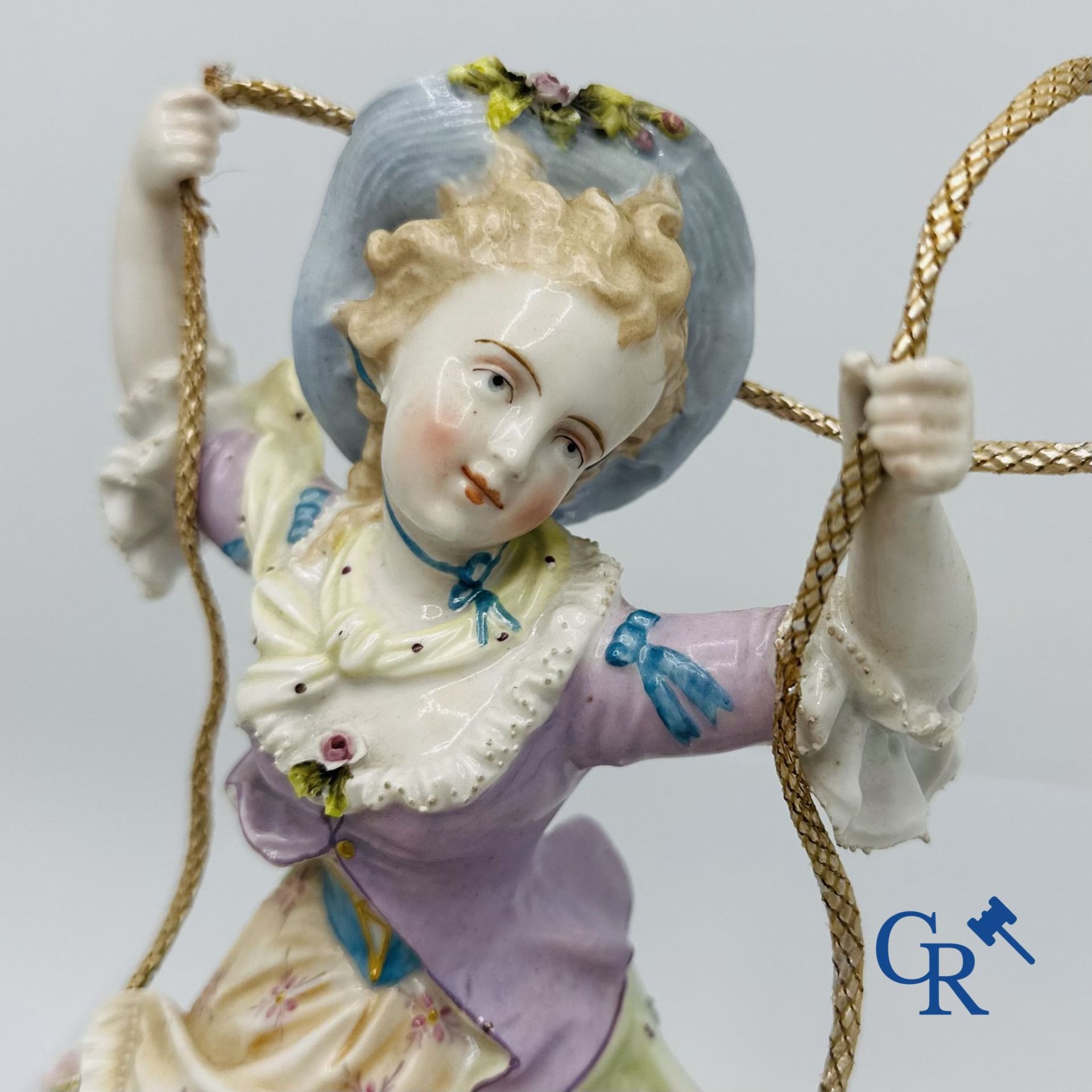 German Porcelain: Large figurine. 19th century. In the manner of Volkstedt Rudolstadt