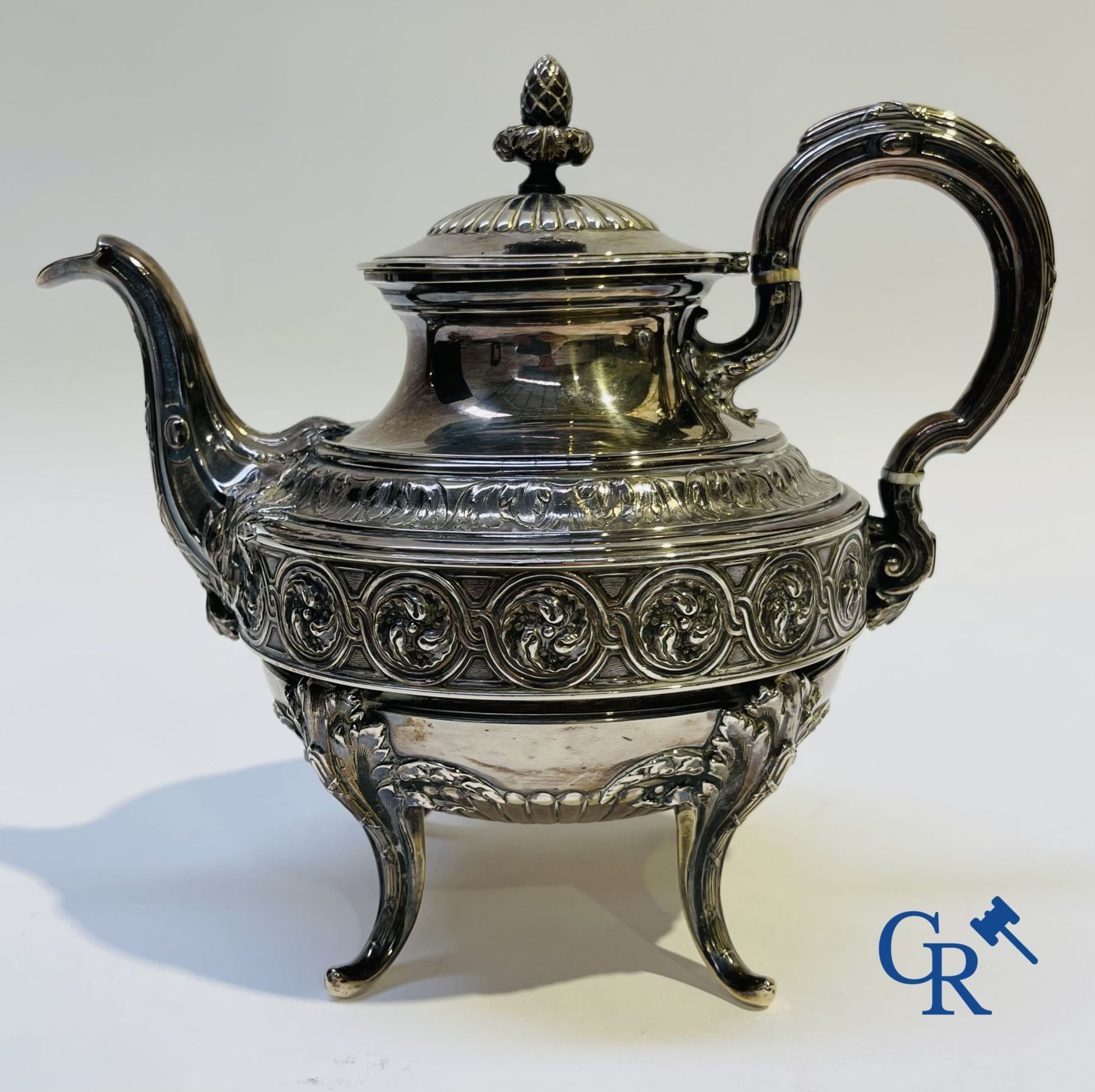 Silver: Alphonse Debain. Coffee/tea set in silver. - Bild 3 aus 10