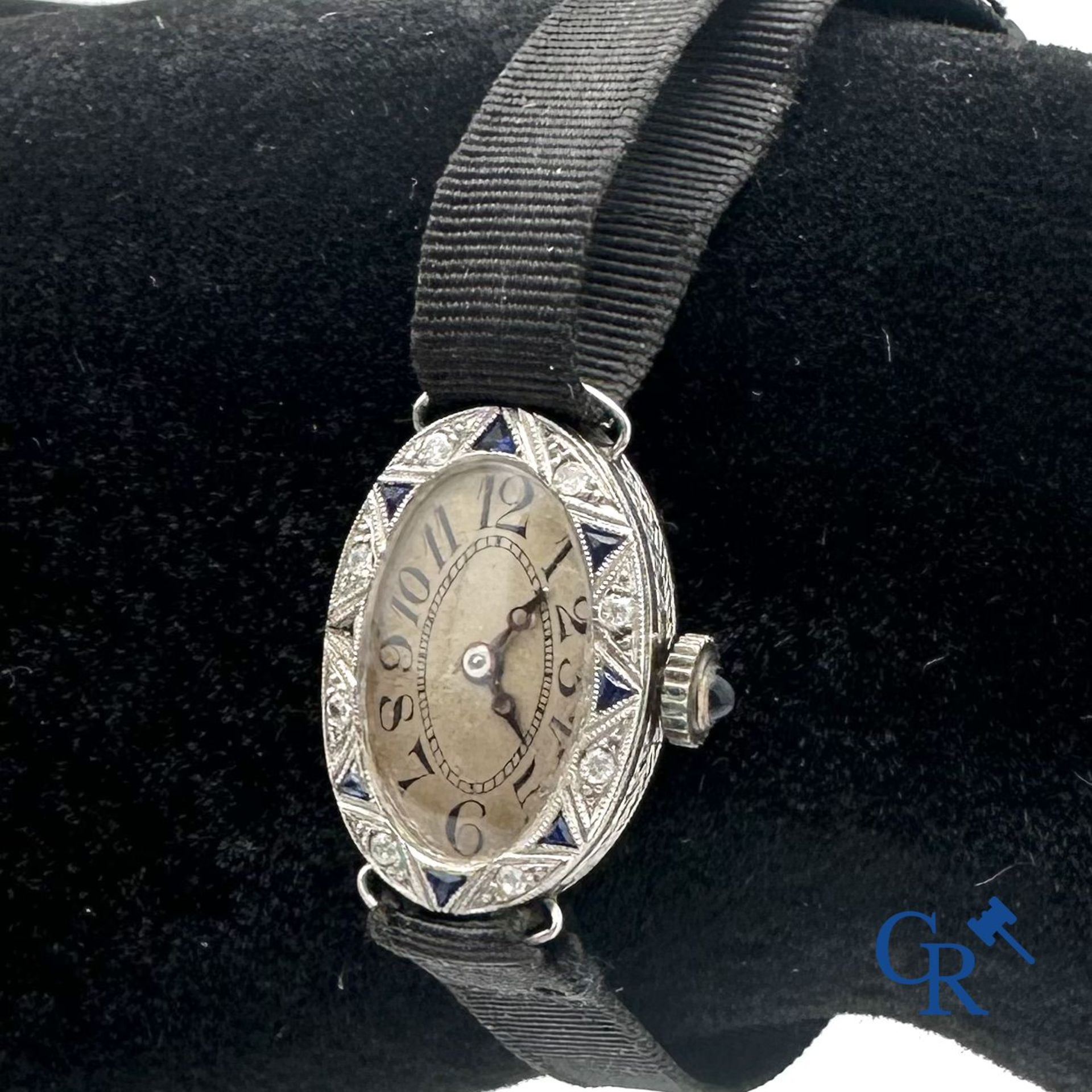 Jewellery - Timepiece: Art Deco ladies watch in Platinum. - Image 2 of 4