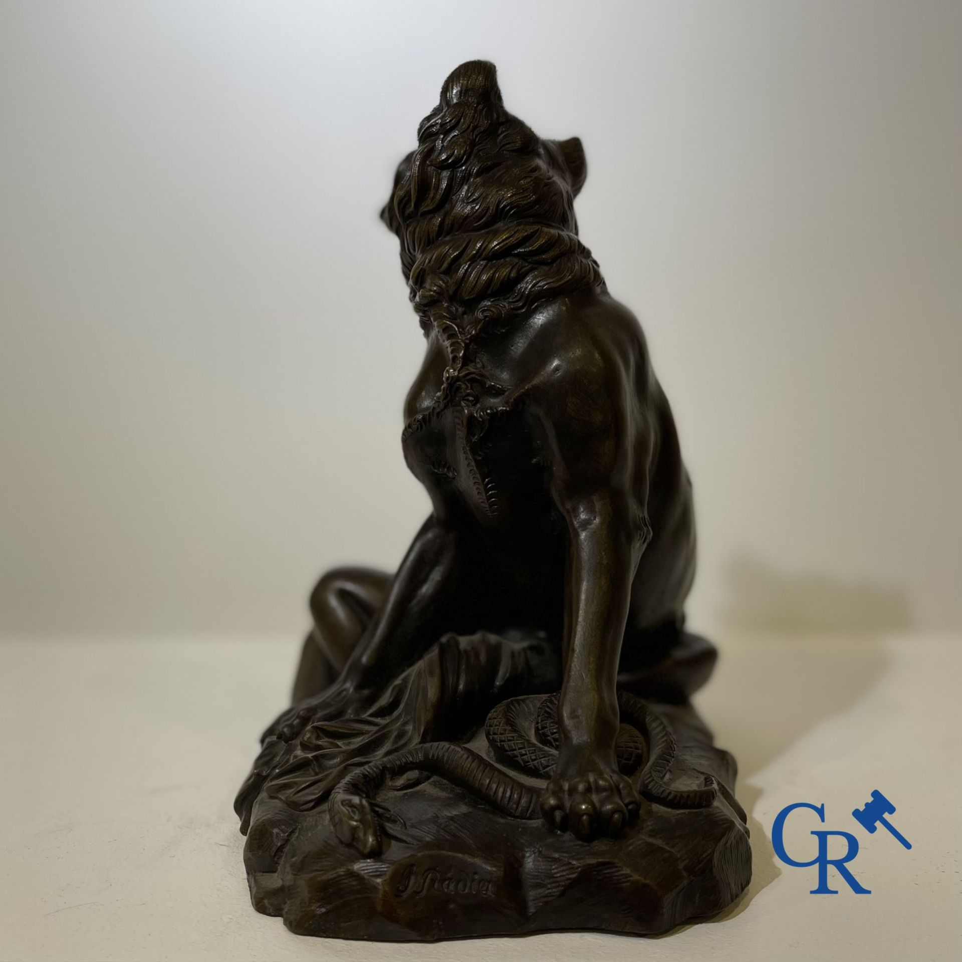 James Pradier: Bronze statue with mythological representation. - Image 10 of 12