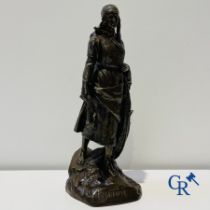 Alexandre-Mathurin Pêche (1872-1957) (*) Bronze sculpture. Pêcheuse. Susse Frères Editeurs Paris.