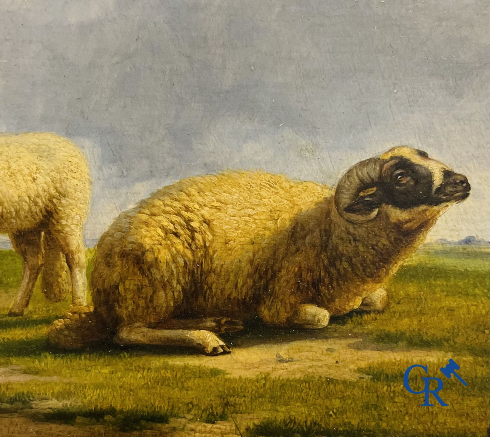 Eugène Verboeckhoven: Sheep in a landscape. oil on panel. - Bild 3 aus 7