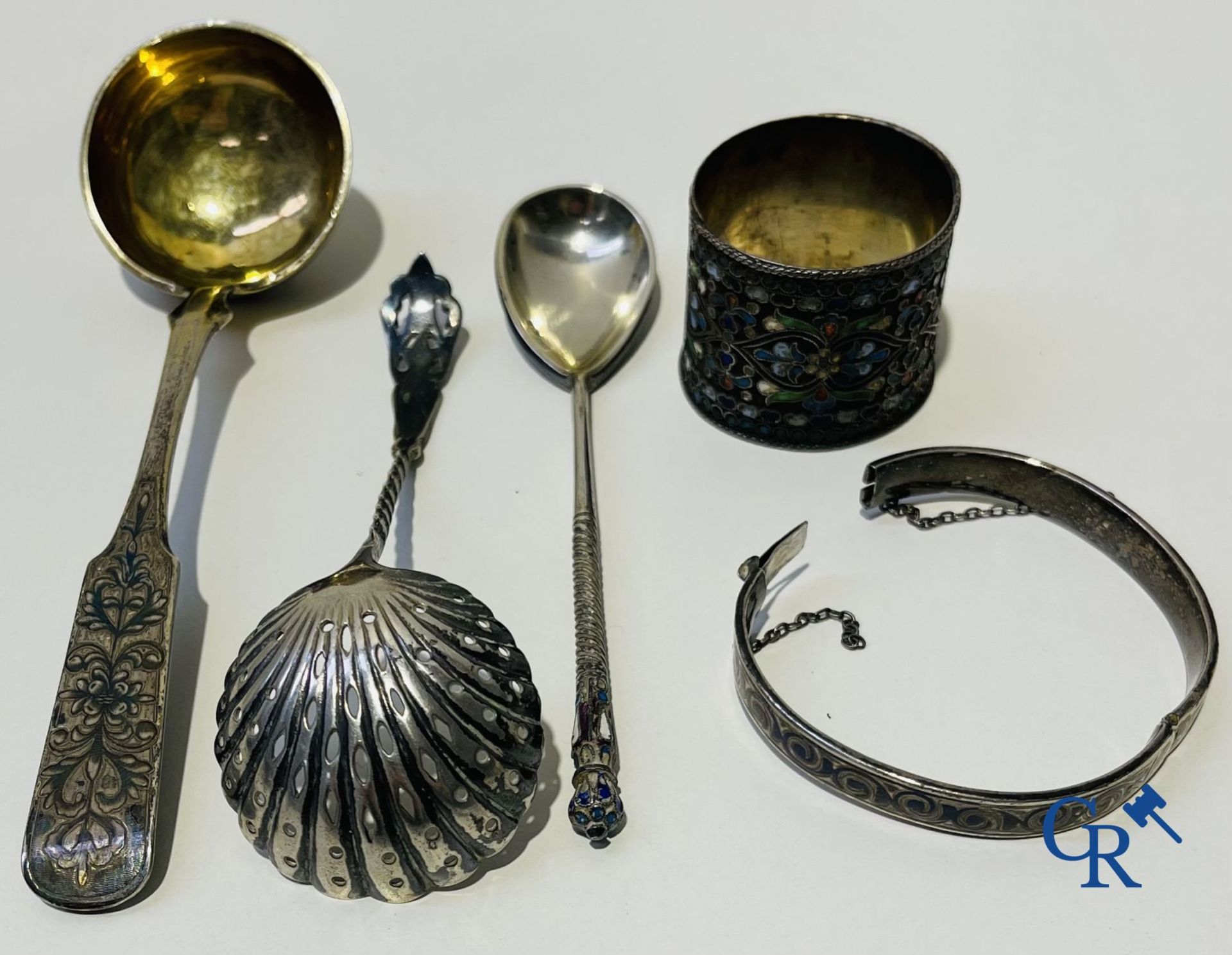 Russian silver: A lot with different pieces of Russian silver. - Image 6 of 18