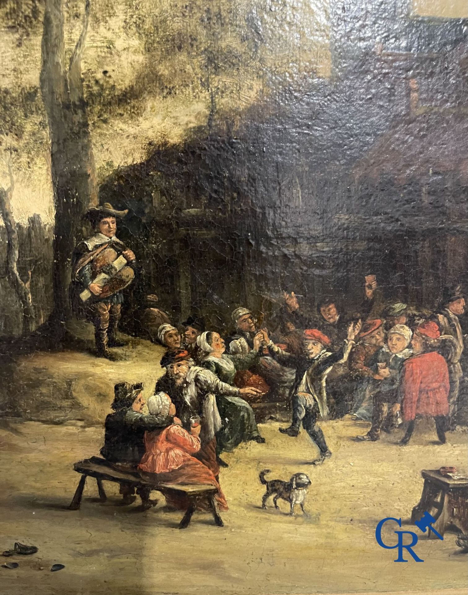 Paintings: 3 paintings after Teniers. oil on canvas. - Image 4 of 10