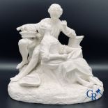 Sèvres: Biscuit group in Sèvres porcelain. late 18th century.