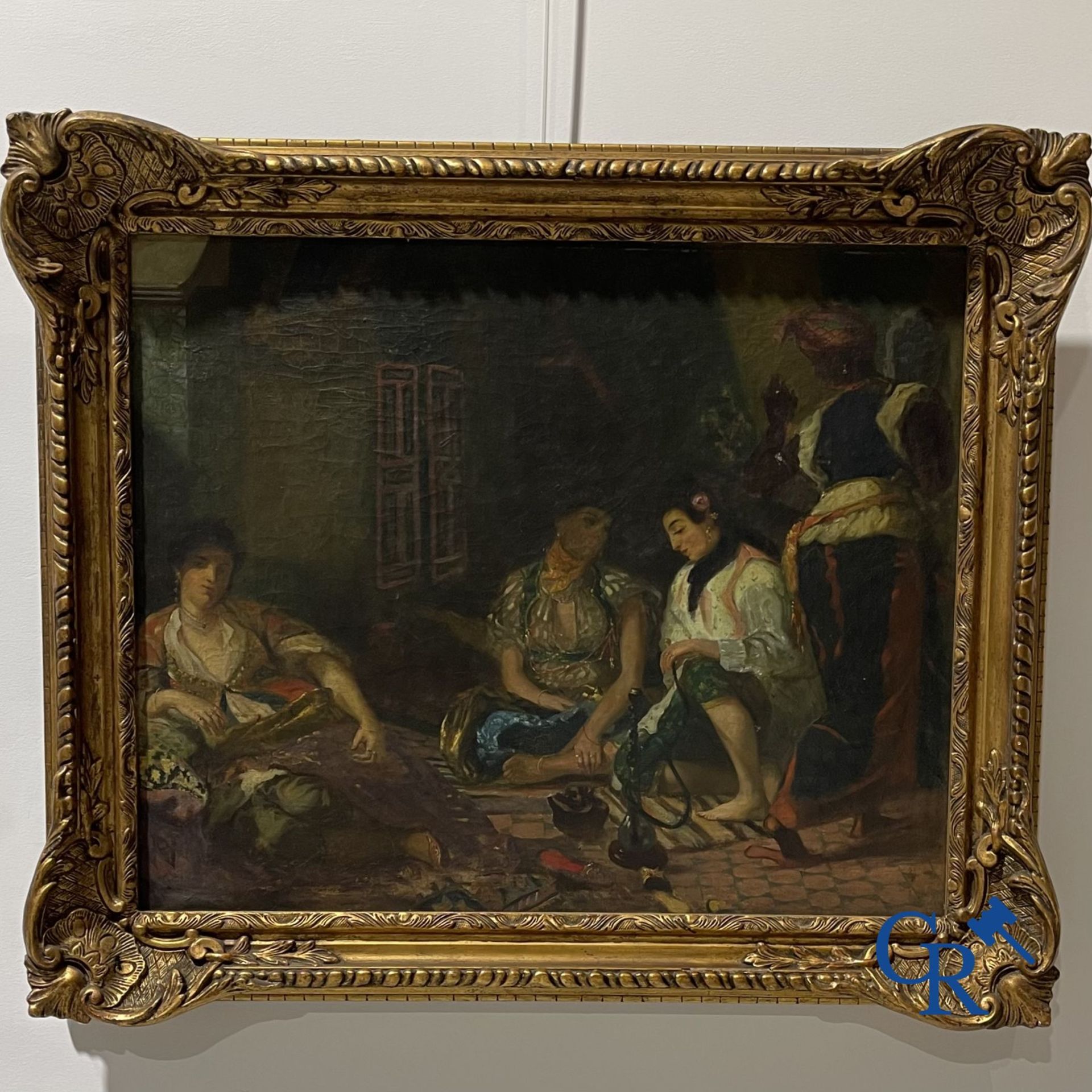 Painting: oil on canvas. Orientalist scene. 19th century.