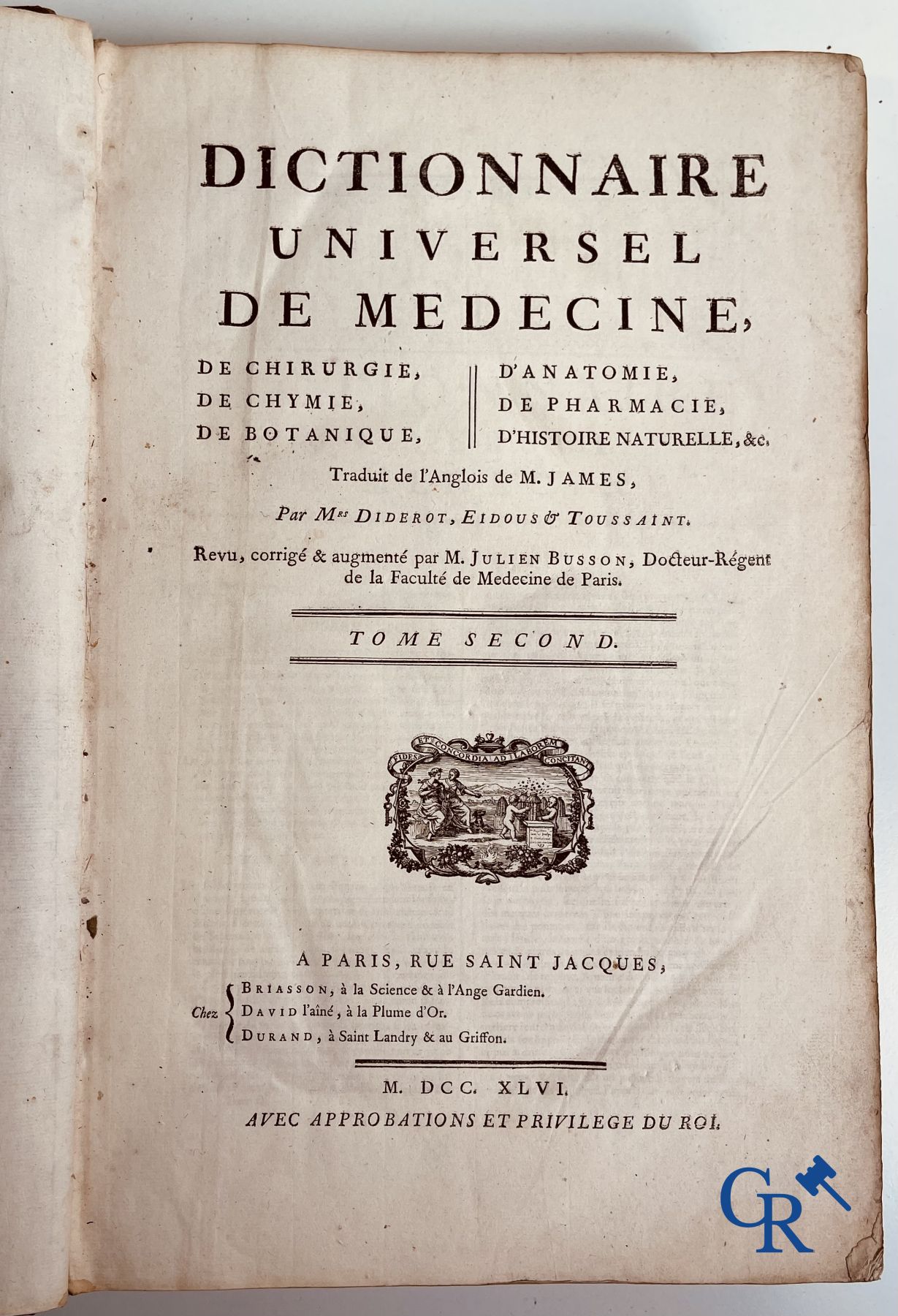 Early printed books: Dictionnaire Universel de Medecine, Robert James. 6 volumes, Paris 1746-1748. - Image 14 of 35
